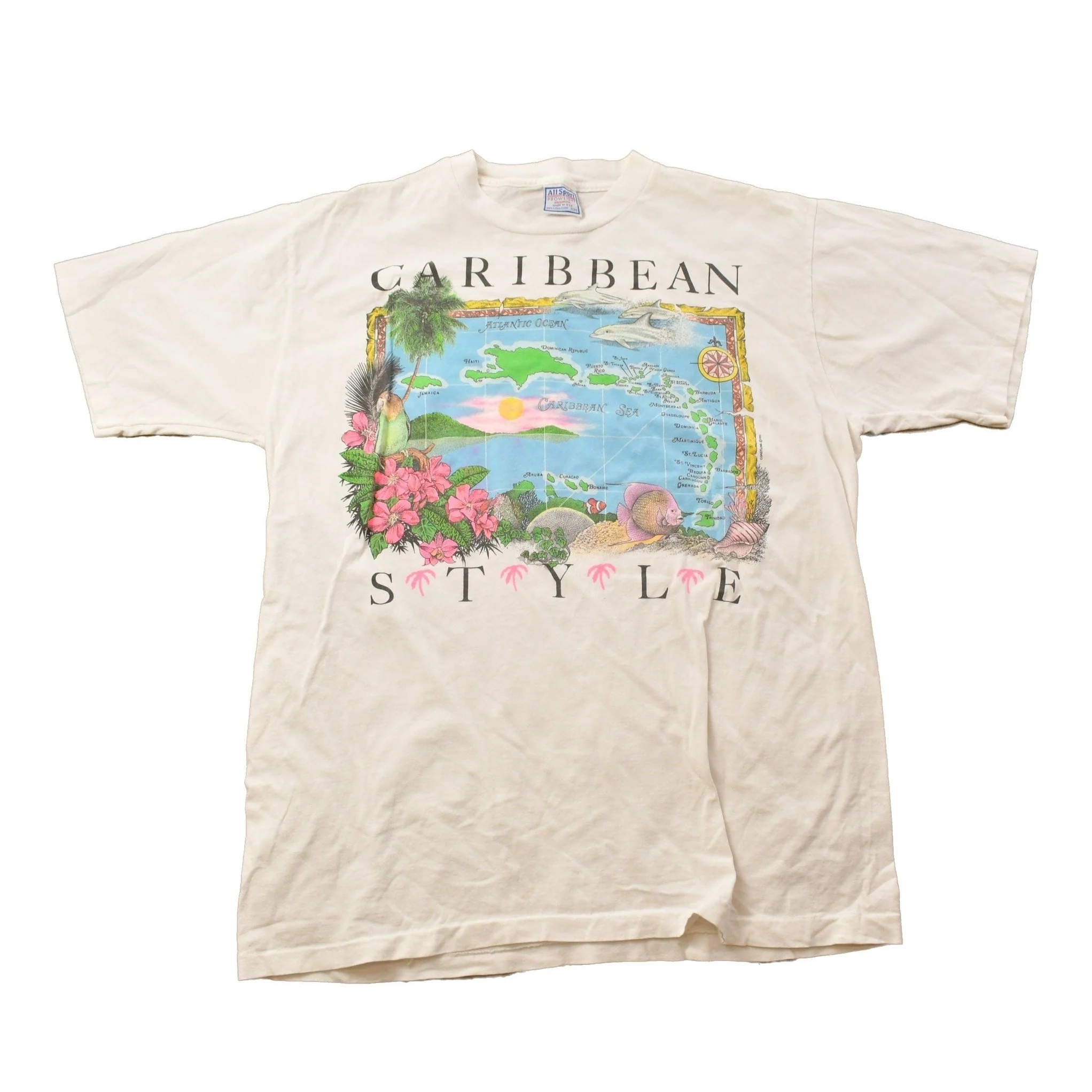Vintage 1990s Caribbean Style T-Shirt Men's XL