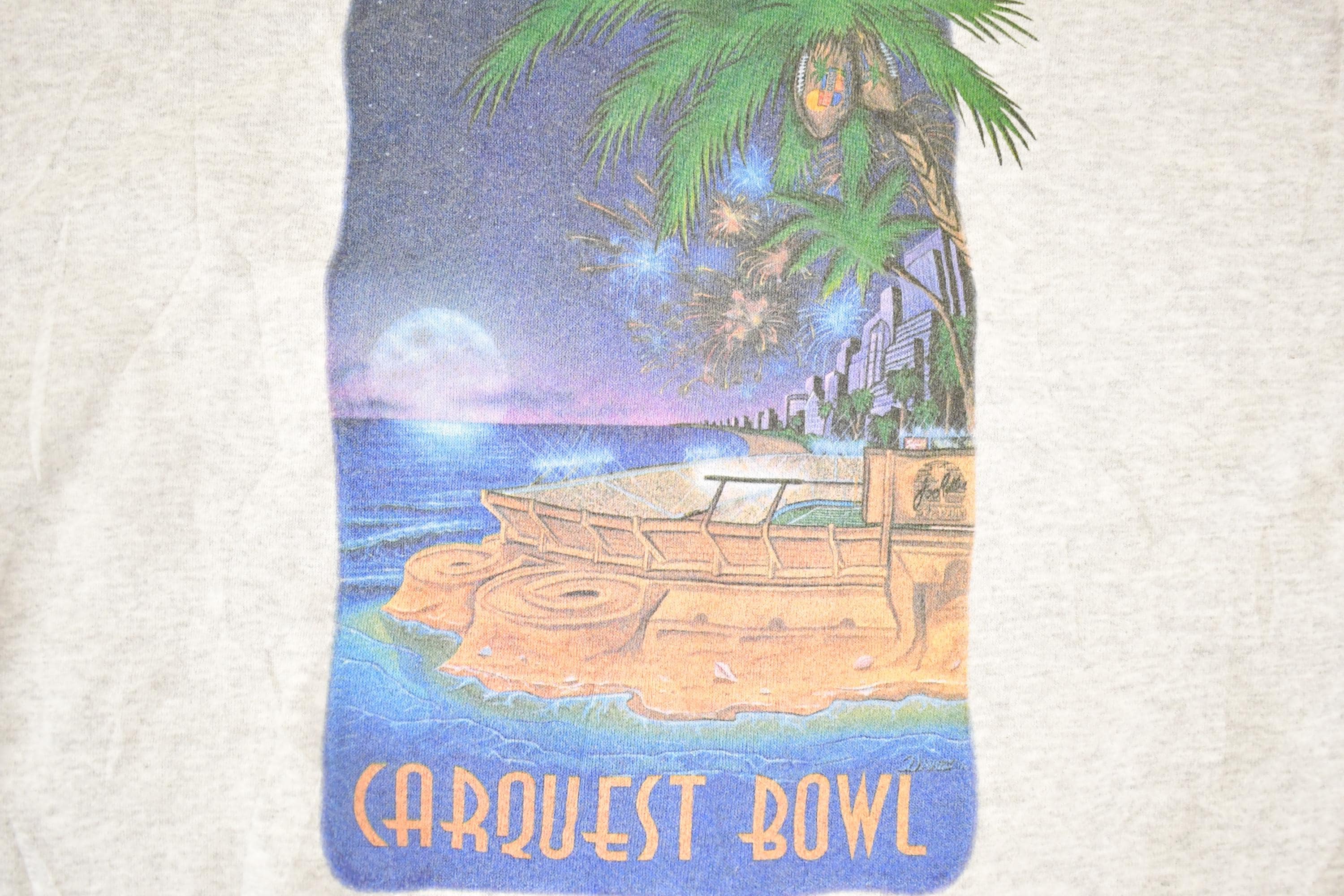 Vintage 1990s Carquest Bowl Souvenir Crewneck Sweatshirt Men's XL - Image 3