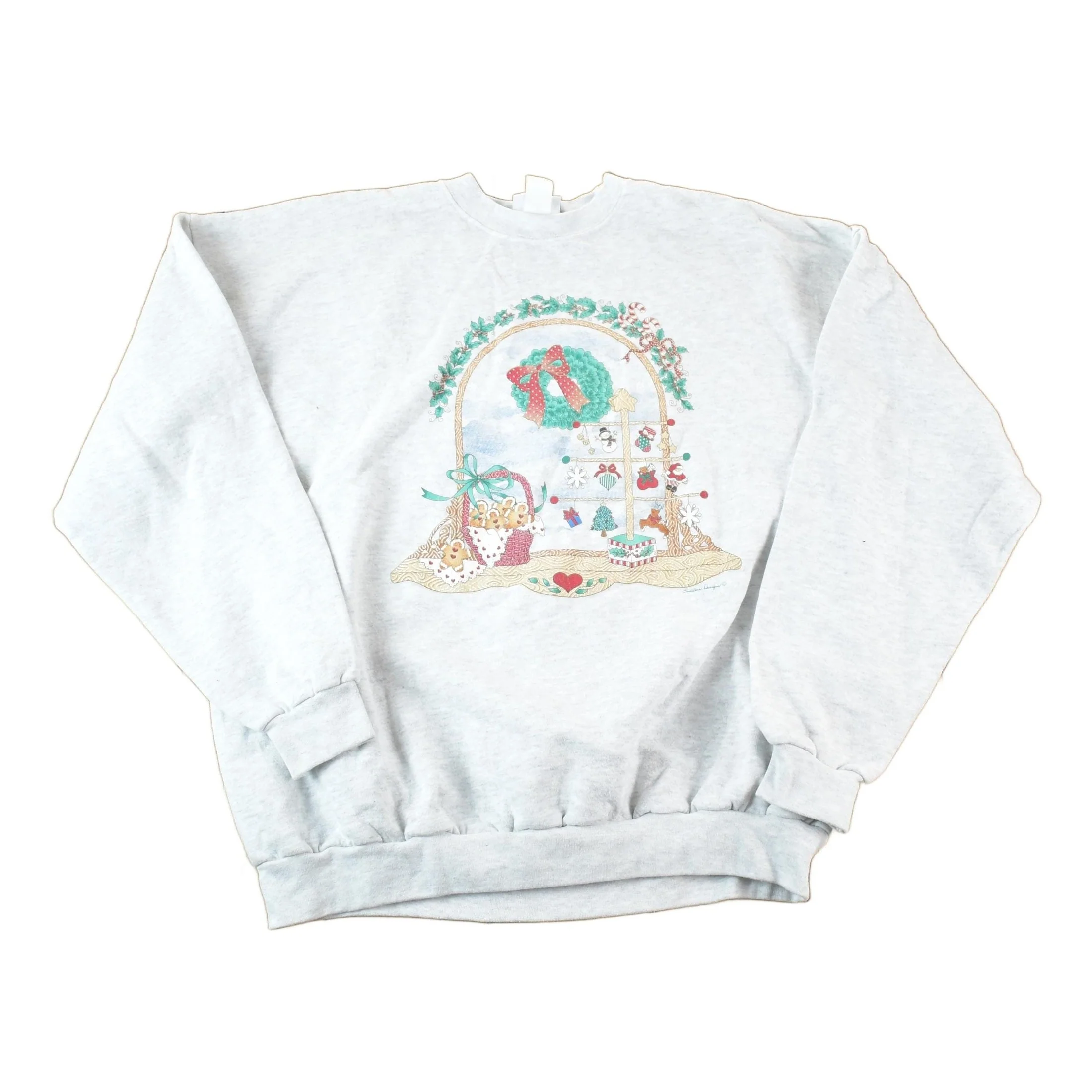 Vintage 1990s Cartoon Christmas Morning Crewneck Sweatshirt Mens XXL