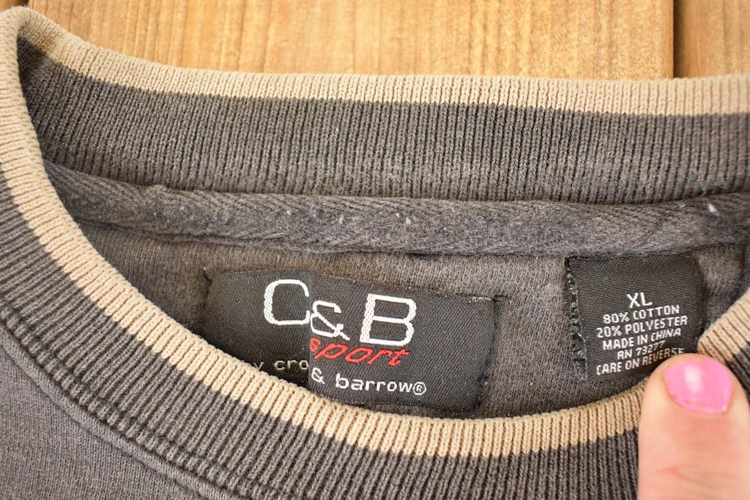 Vintage 1990s CB Sport Golfing Embroidered Souvenir Crewneck Sweatshirt Men's XL - Image 5