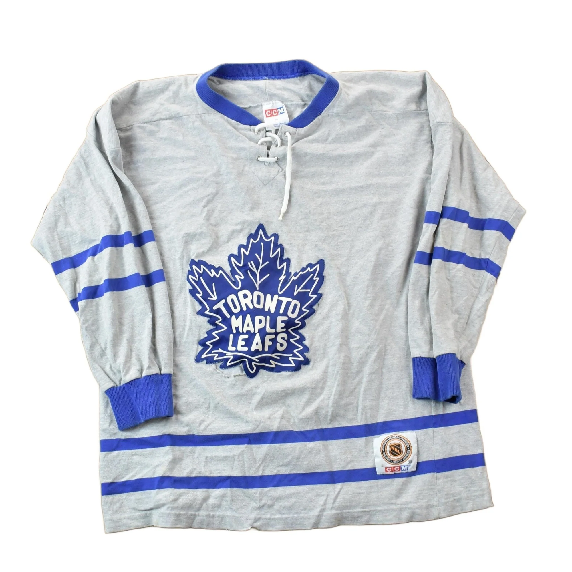 Vintage 1990s CCM Toronto Maple Leafs NHL Hockey Crewneck Sweatshirt Men's Large