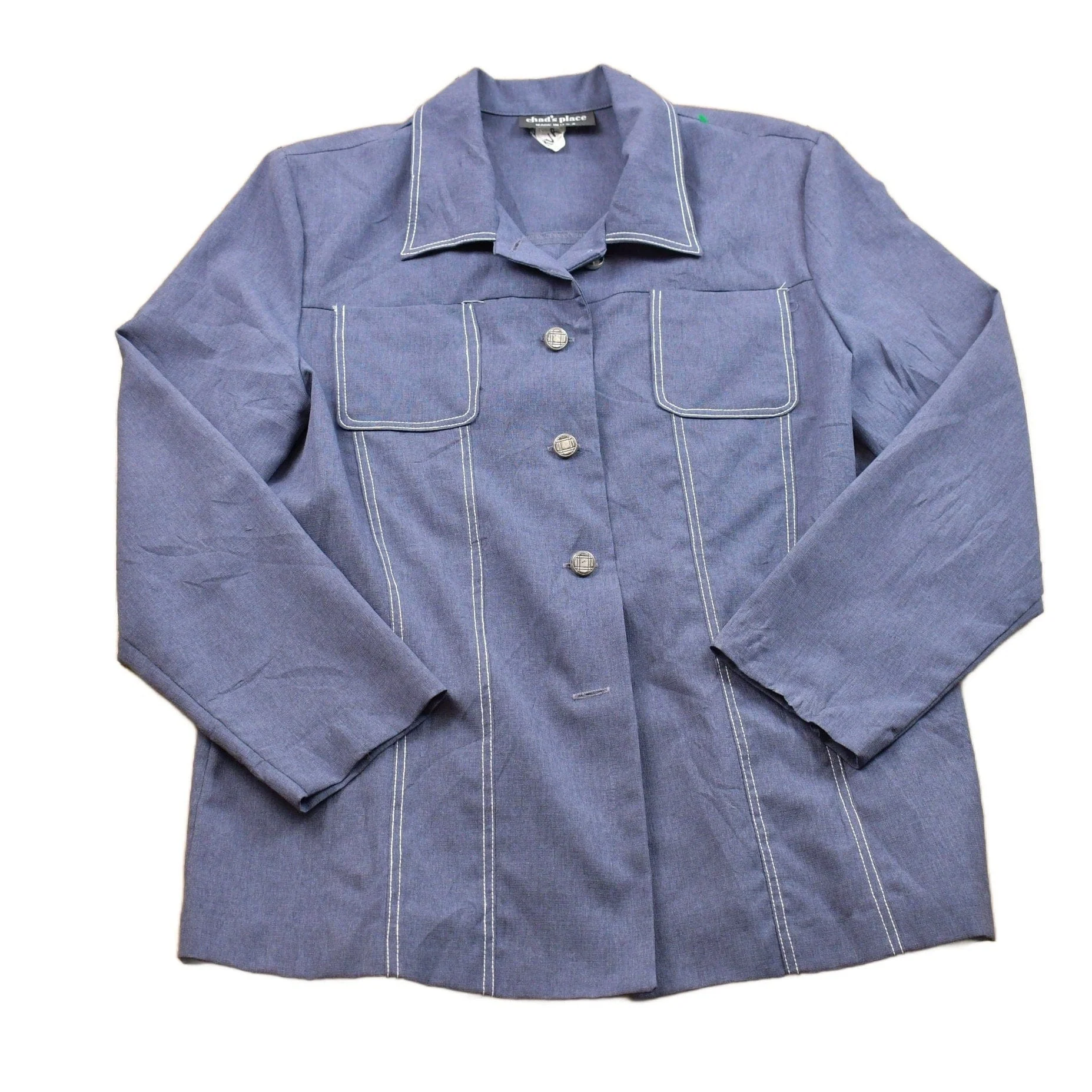 Vintage 1990s Chads Place Button Up Shirt Men's Large