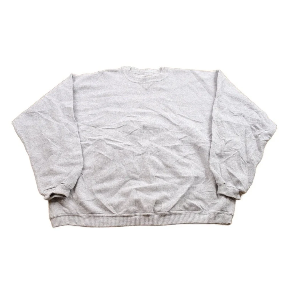 Vintage 1990s Champion Blank Grey Crewneck Sweatshirt Men's Large