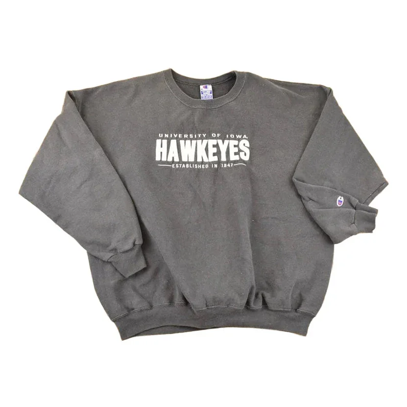 Vintage 1990s Champion Iowa Hawkeyes University Crewneck Sweater Mens XL