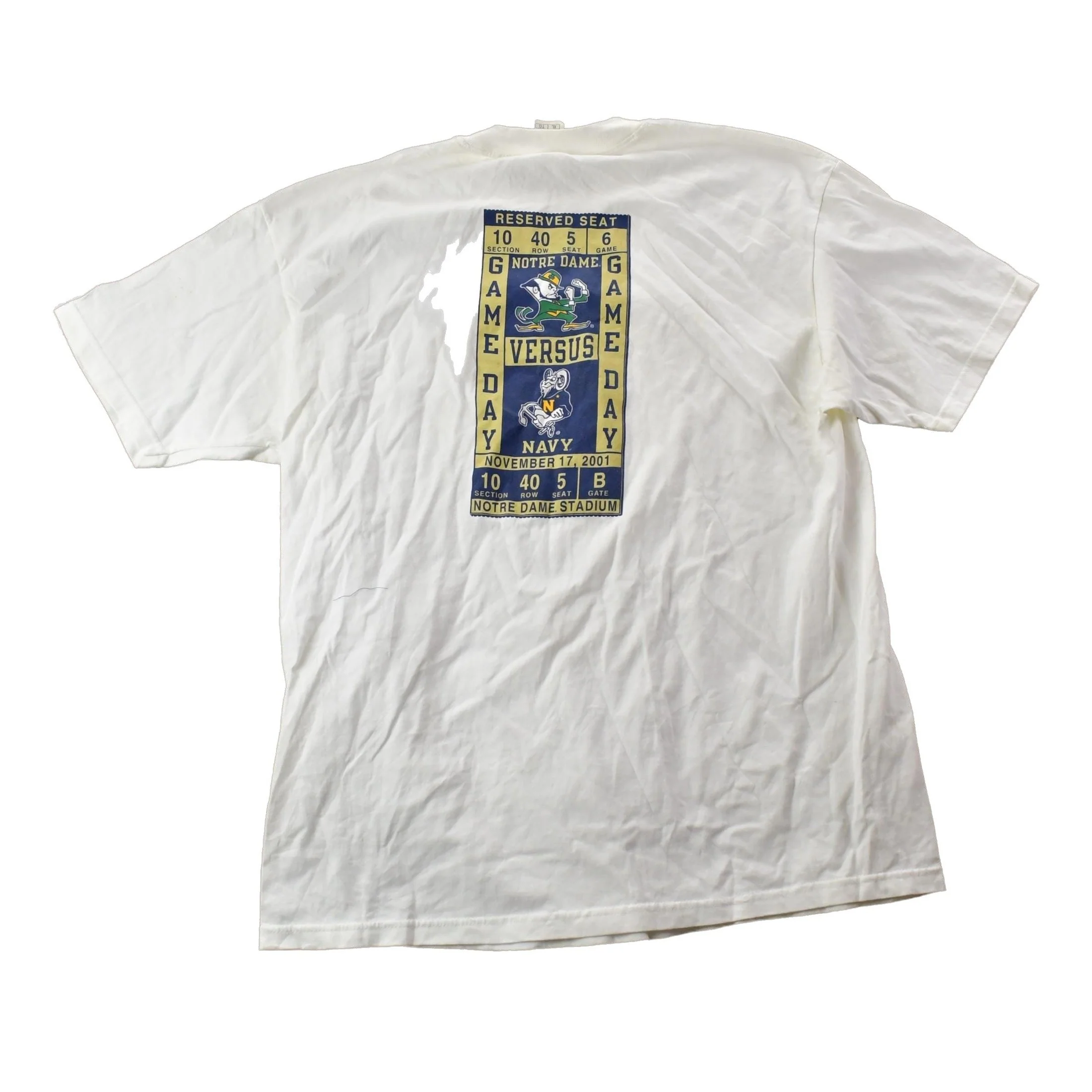 Vintage 1990s Champion Notre Dame Game Day NFL Graphic T-Shirt Men's XL - Image 2