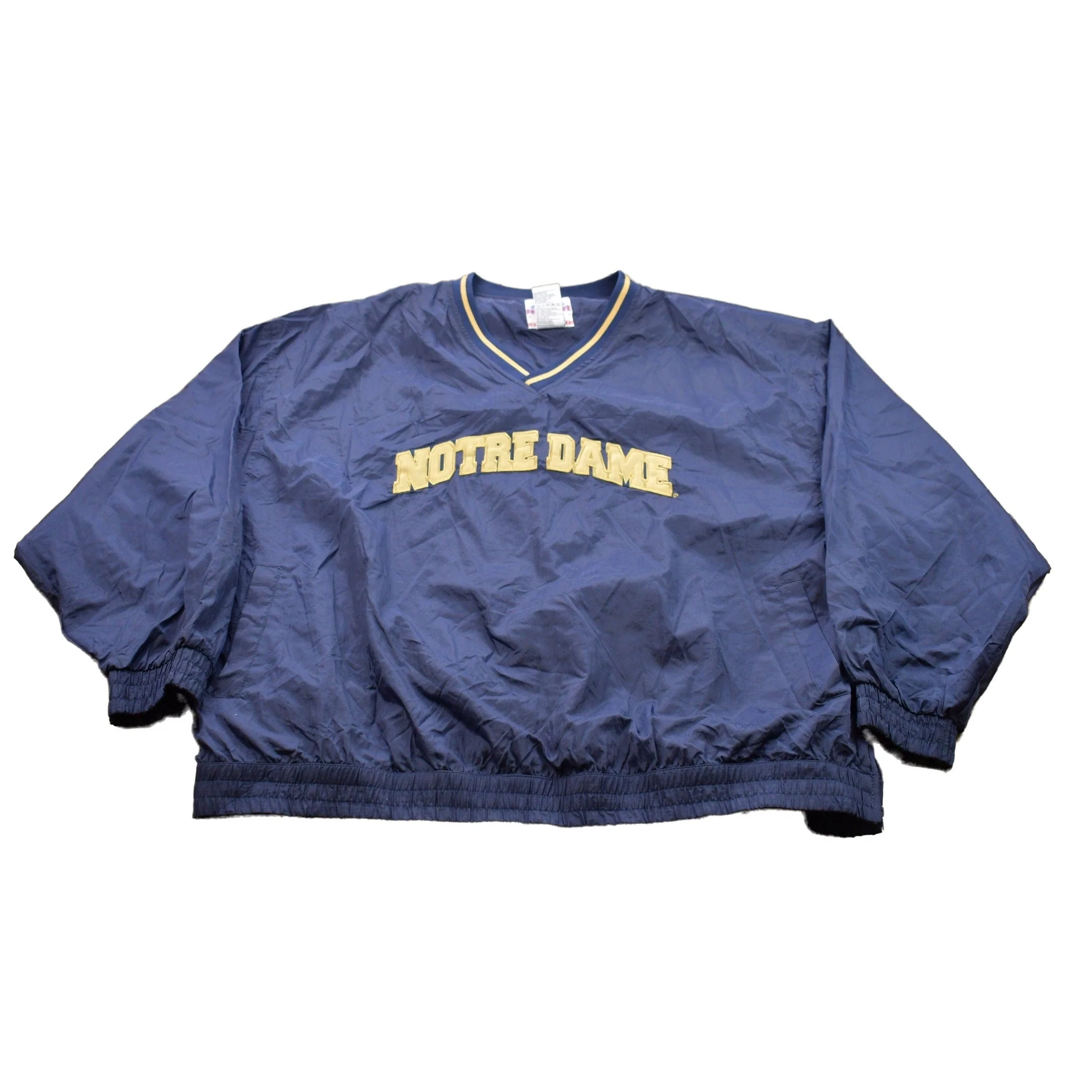 Vintage 1990s Champion Notre Dame Graphic Windbreaker Jacket Men's 2XL