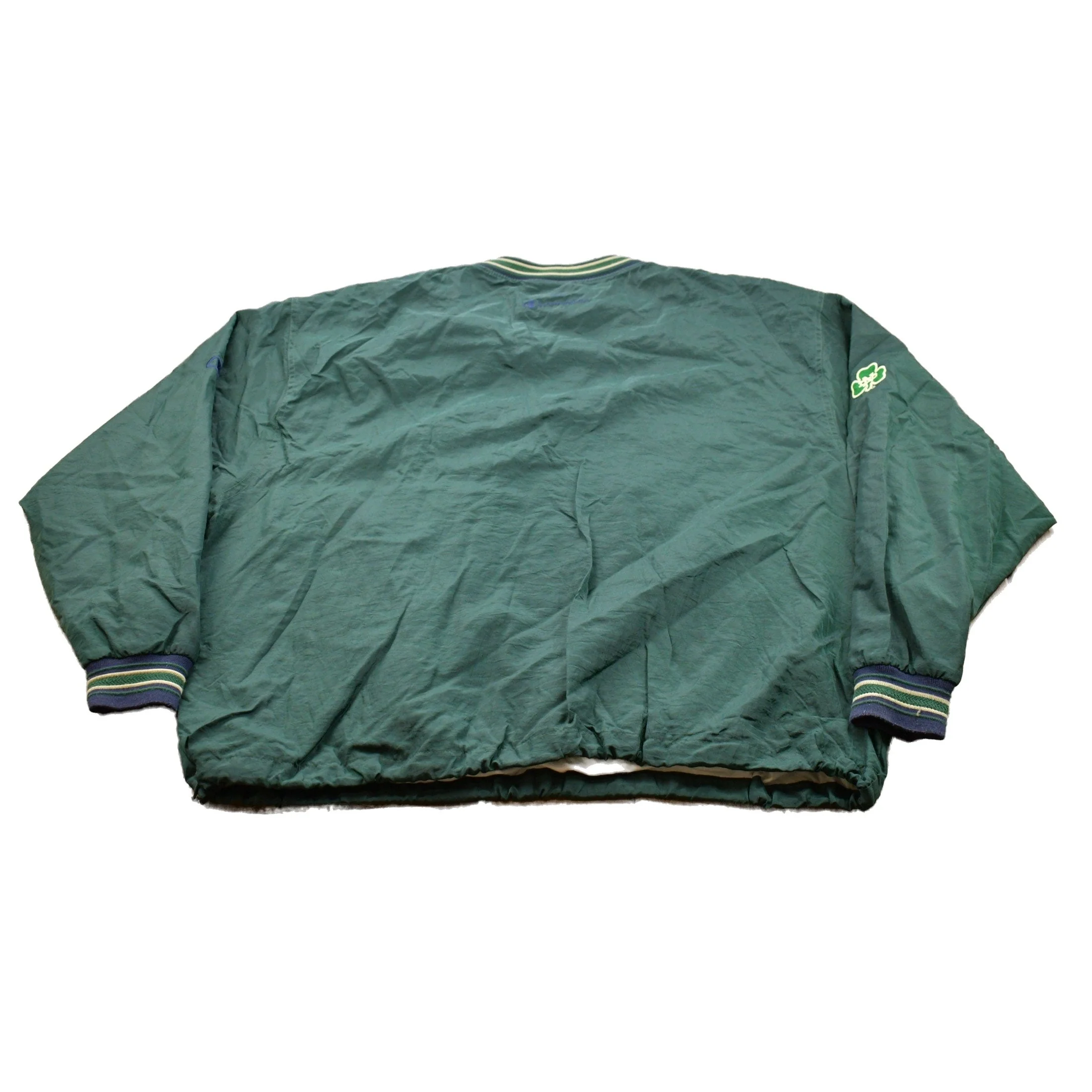 Vintage 1990s Champion Notre Dame Graphic Windbreaker Jacket Men's 2XL - Image 2
