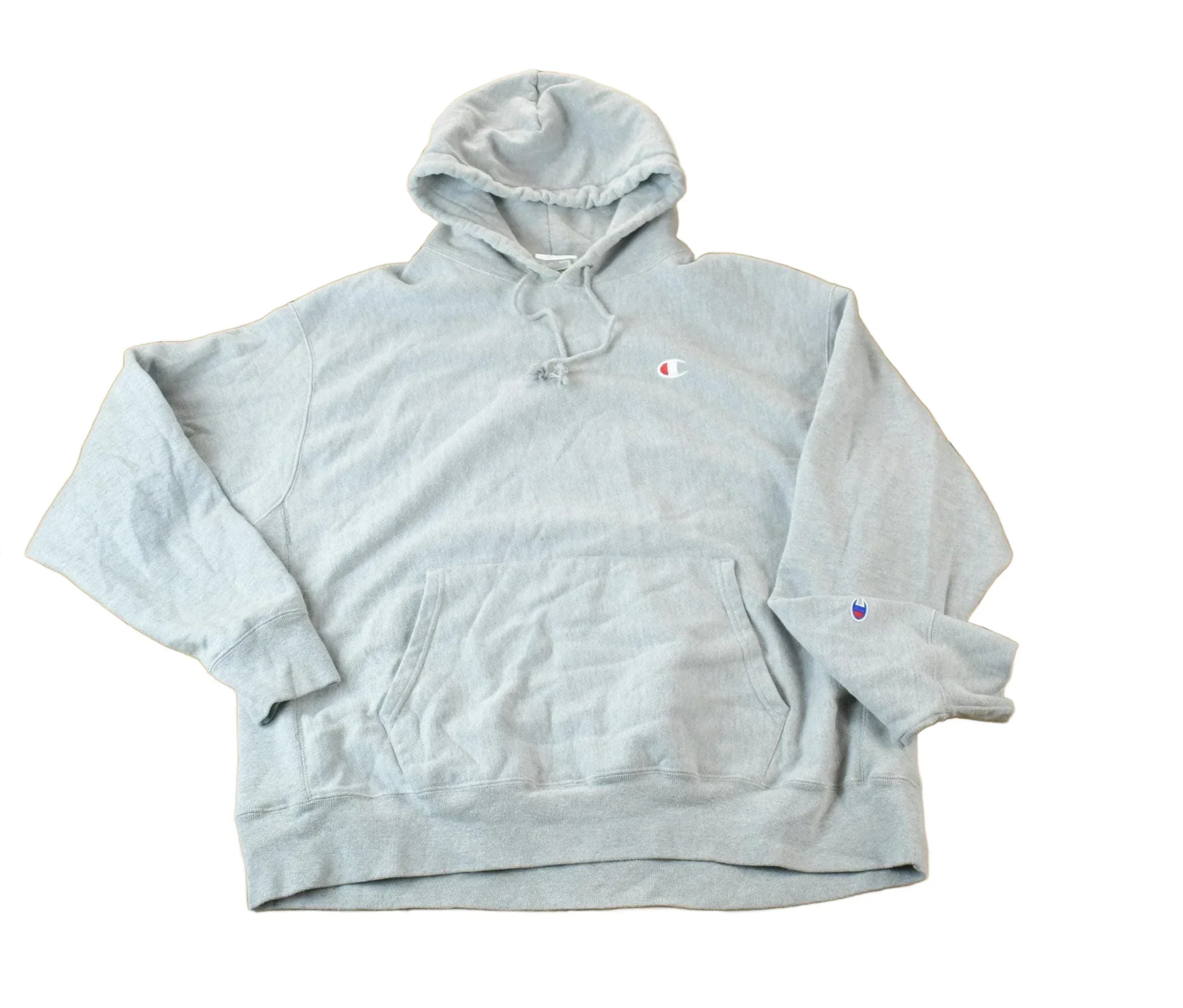 Vintage 1990s Champion Reverse Weave Heather Grey Hoodie Sweatshirt Men's 2XL
