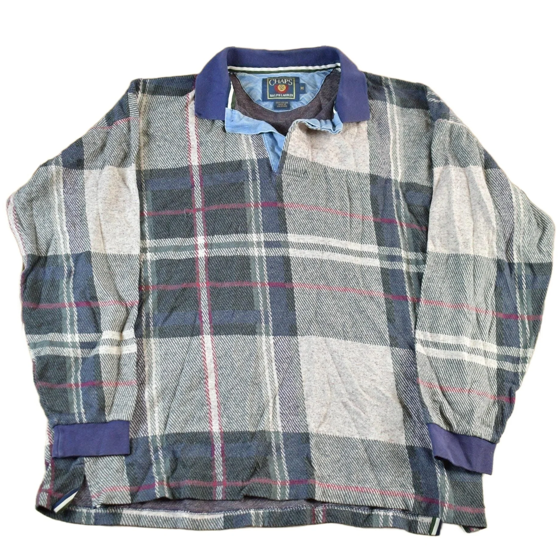 Vintage 1990s Chaps Ralph Lauren Long Sleeve Polo Sweatshirt Men's Medium Men's Large