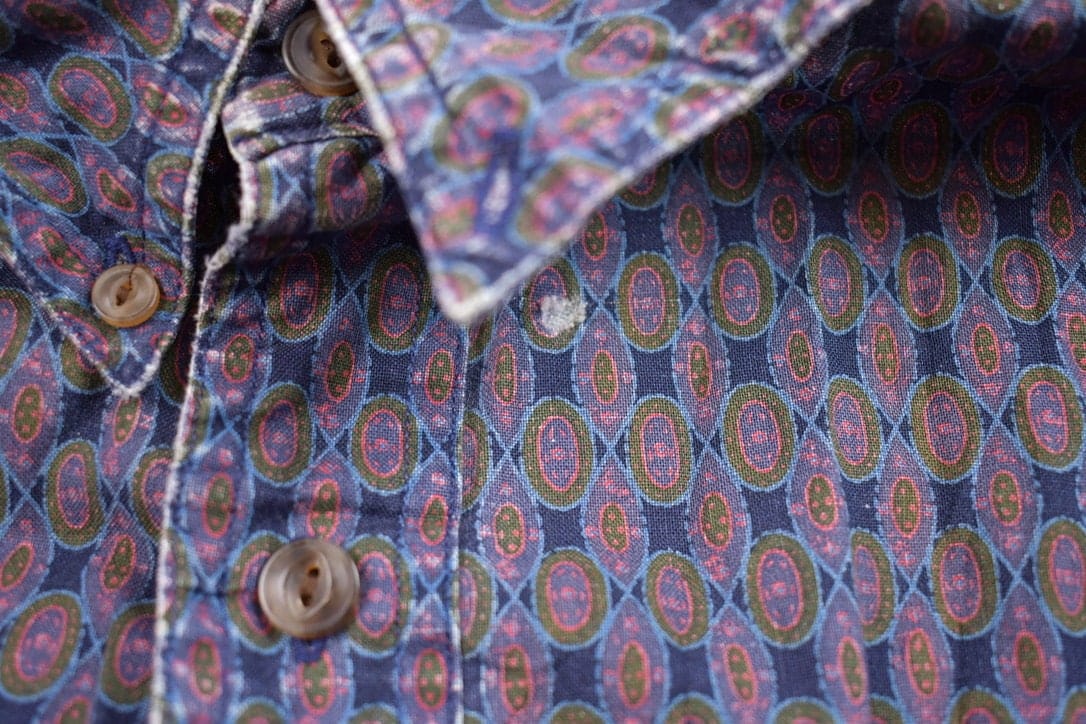 Vintage 1990s Chaps Ralph Lauren Patterned Button Up Shirt Men's 2XL - Image 4
