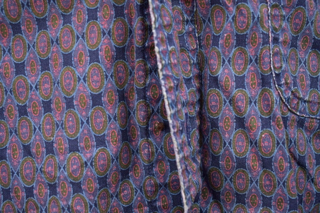 Vintage 1990s Chaps Ralph Lauren Patterned Button Up Shirt Men's 2XL - Image 6