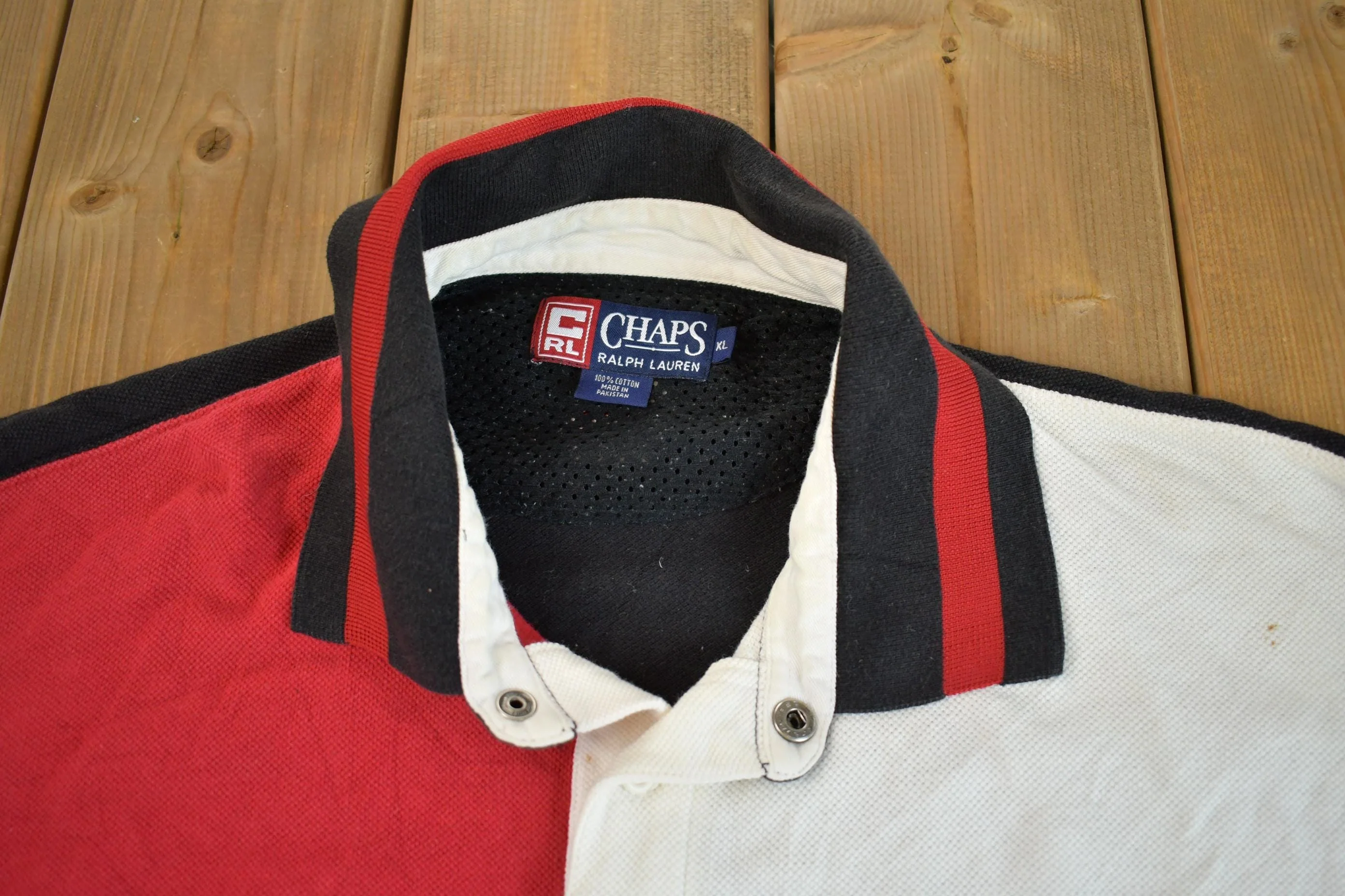 Vintage 1990s Chaps Ralph Lauren Rugby Sweater Men's XL - Image 3