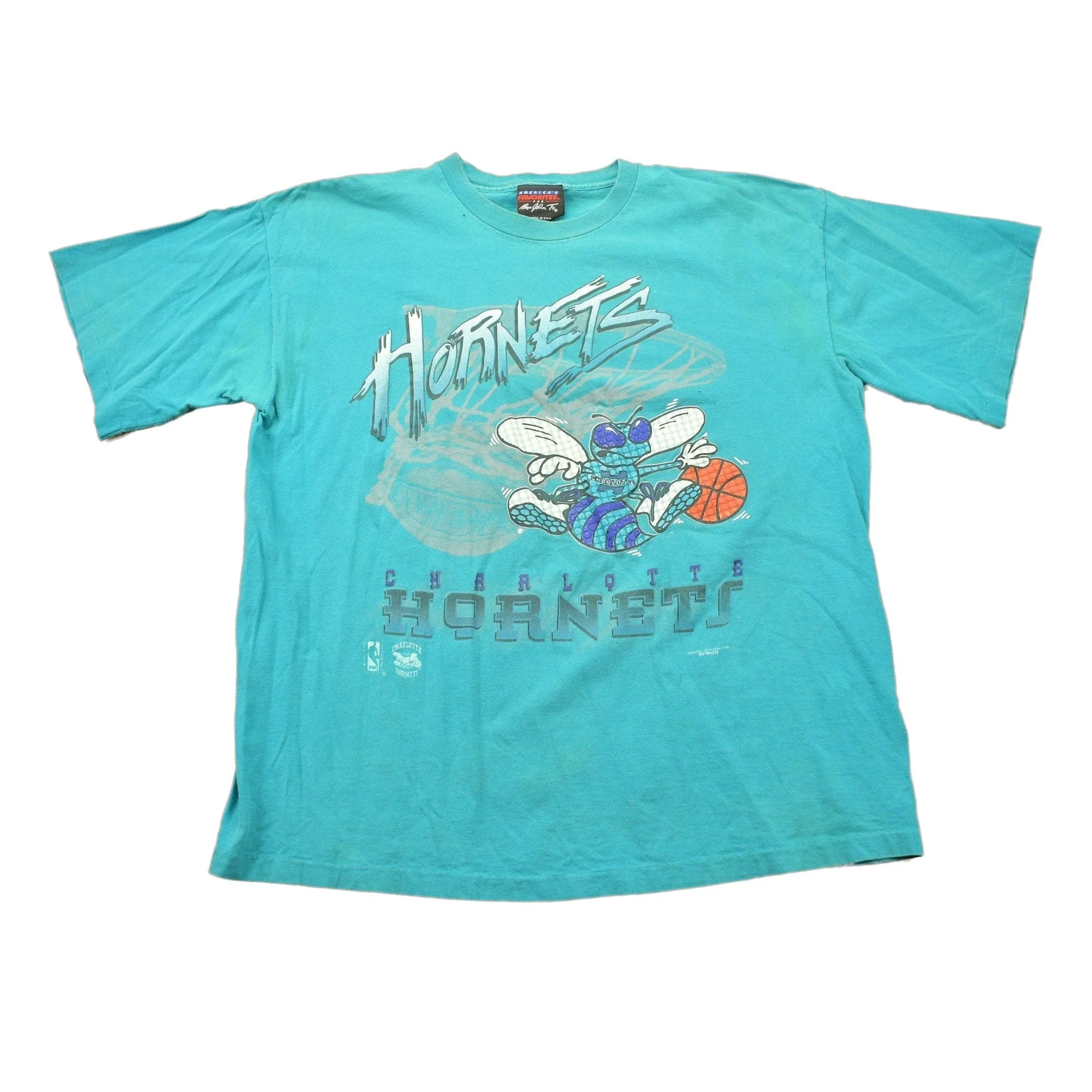 Vintage 1990s Charlotte Hornets NBA Graphic T Shirt Men's XL