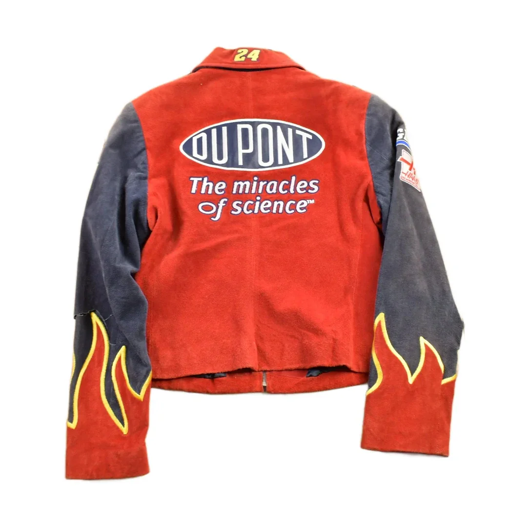 Vintage 1990s Chase Authentics Suede Dupont Nascar Racing Jacket - Image 2