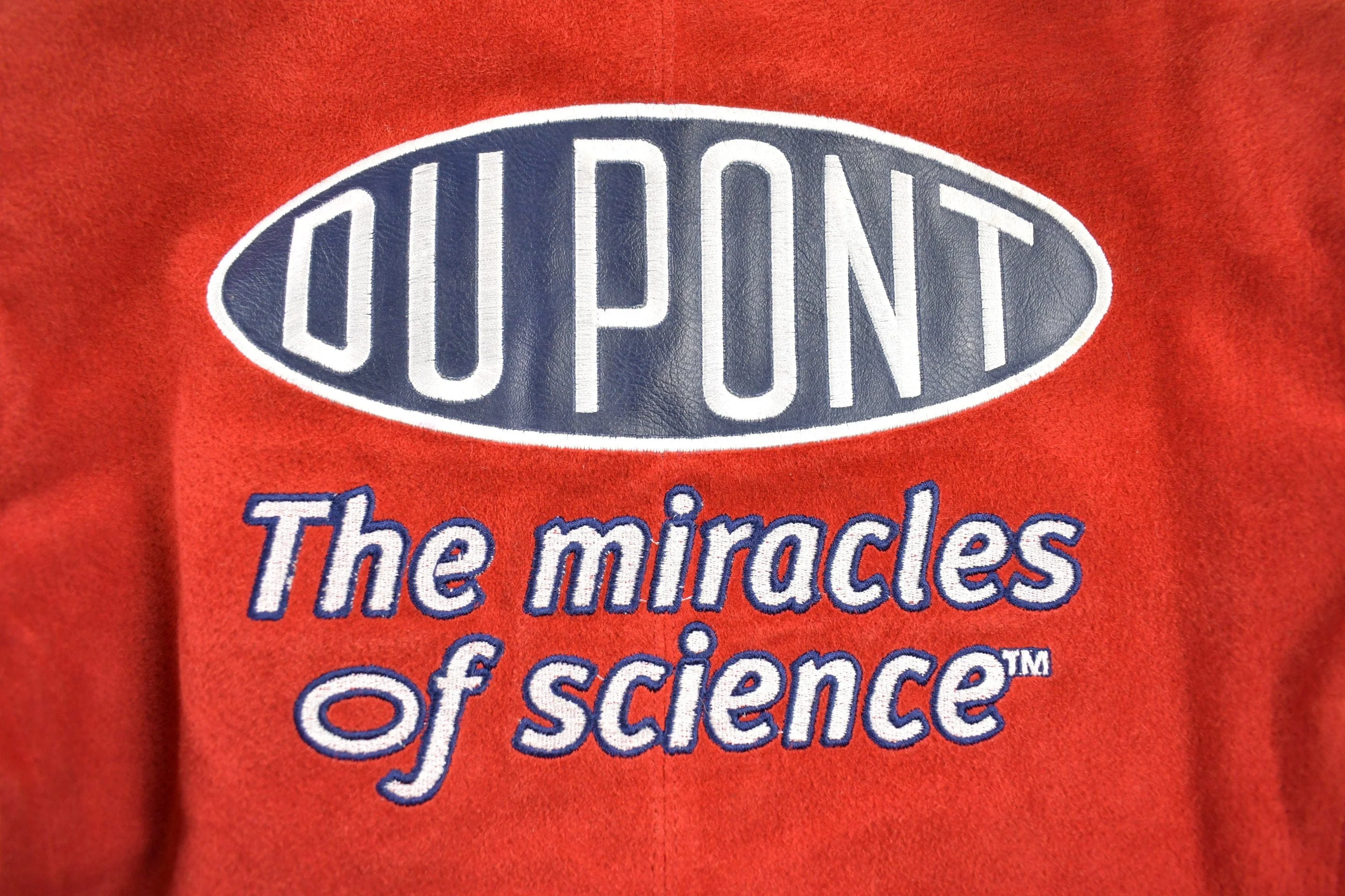 Vintage 1990s Chase Authentics Suede Dupont Nascar Racing Jacket - Image 8