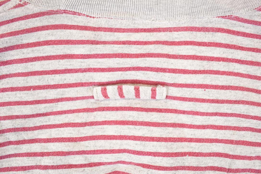 Vintage 1990s Cherokee Striped Graphic Print Turtleneck Sweatshirt Mens M - Image 4