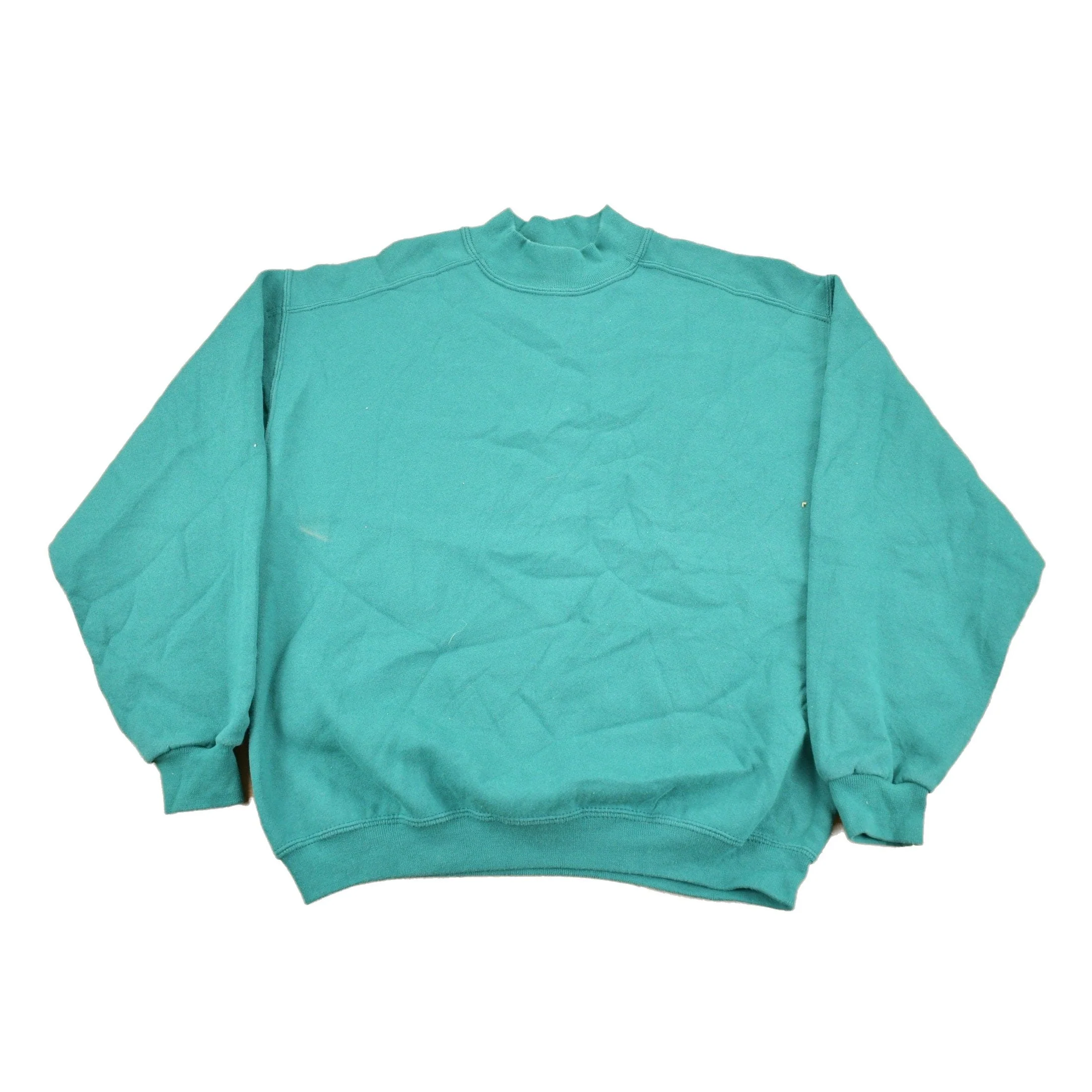 Vintage 1990s Chic Blank Mock Neck Sweatshirt Women's M