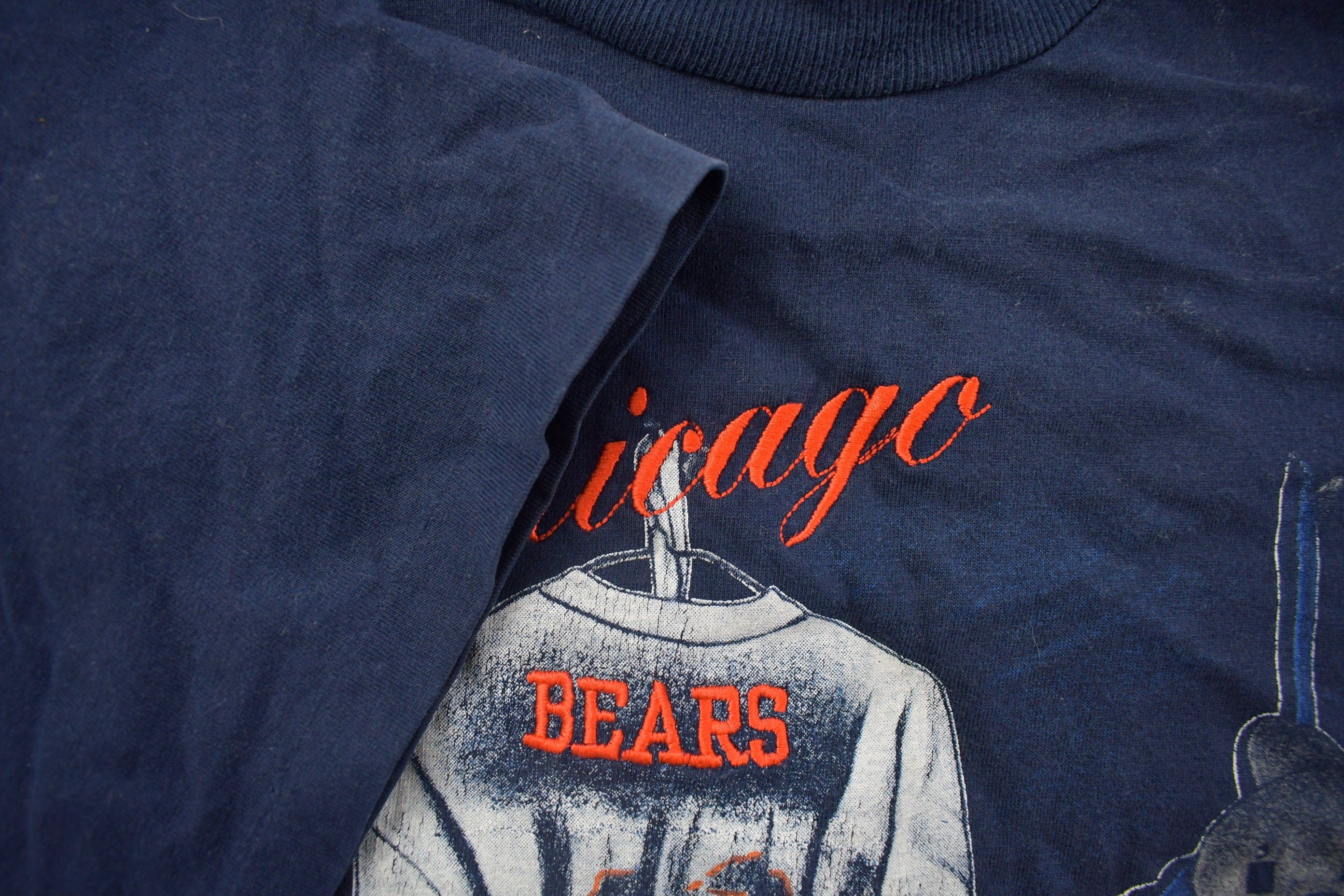 Vintage 1990s Chicago Bears CCM NFL Locker Room Graphic T-Shirt Men's XL - Image 5