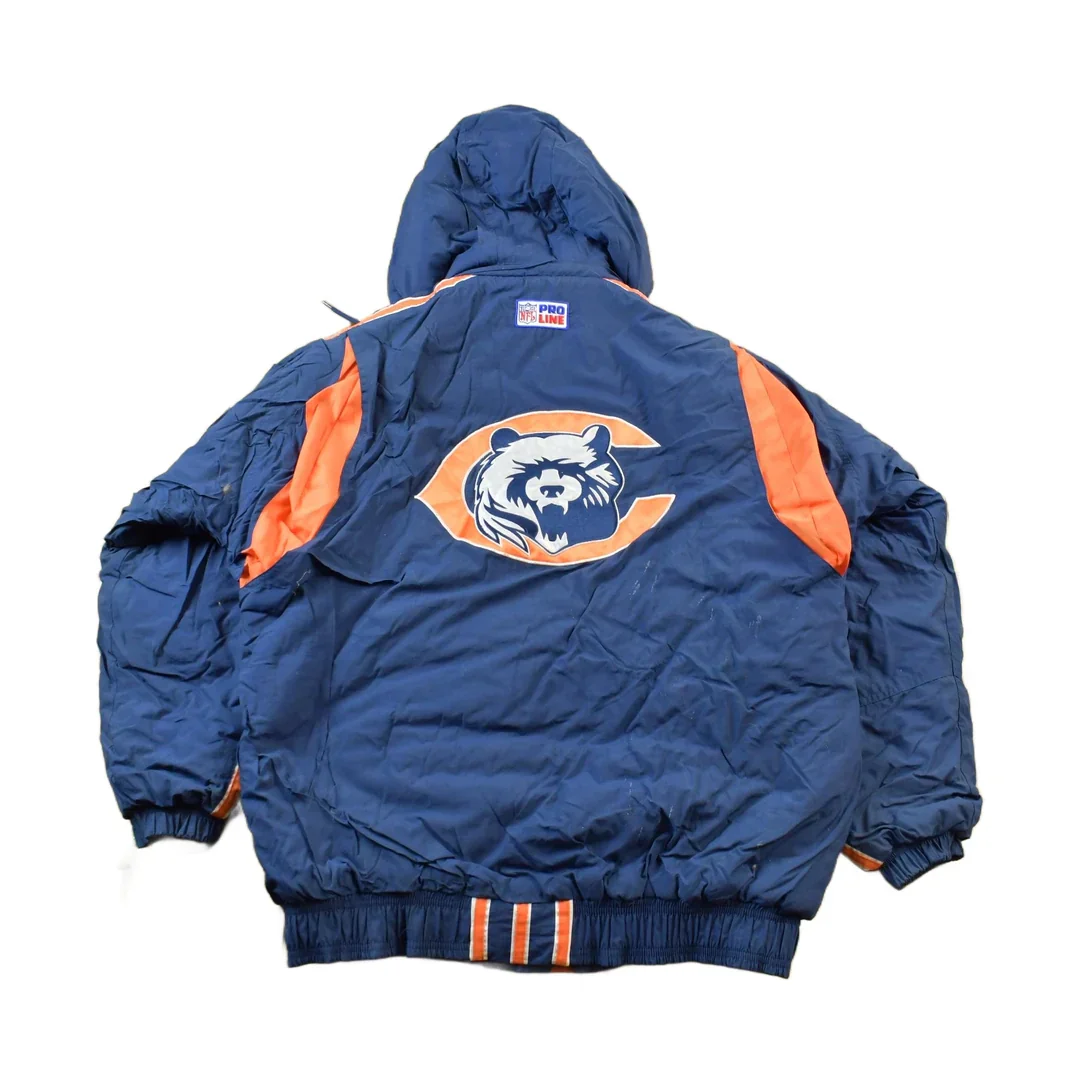 Vintage 1990s Chicago Bears NFL Pro Line Starter Jacket Men's Large - Image 2