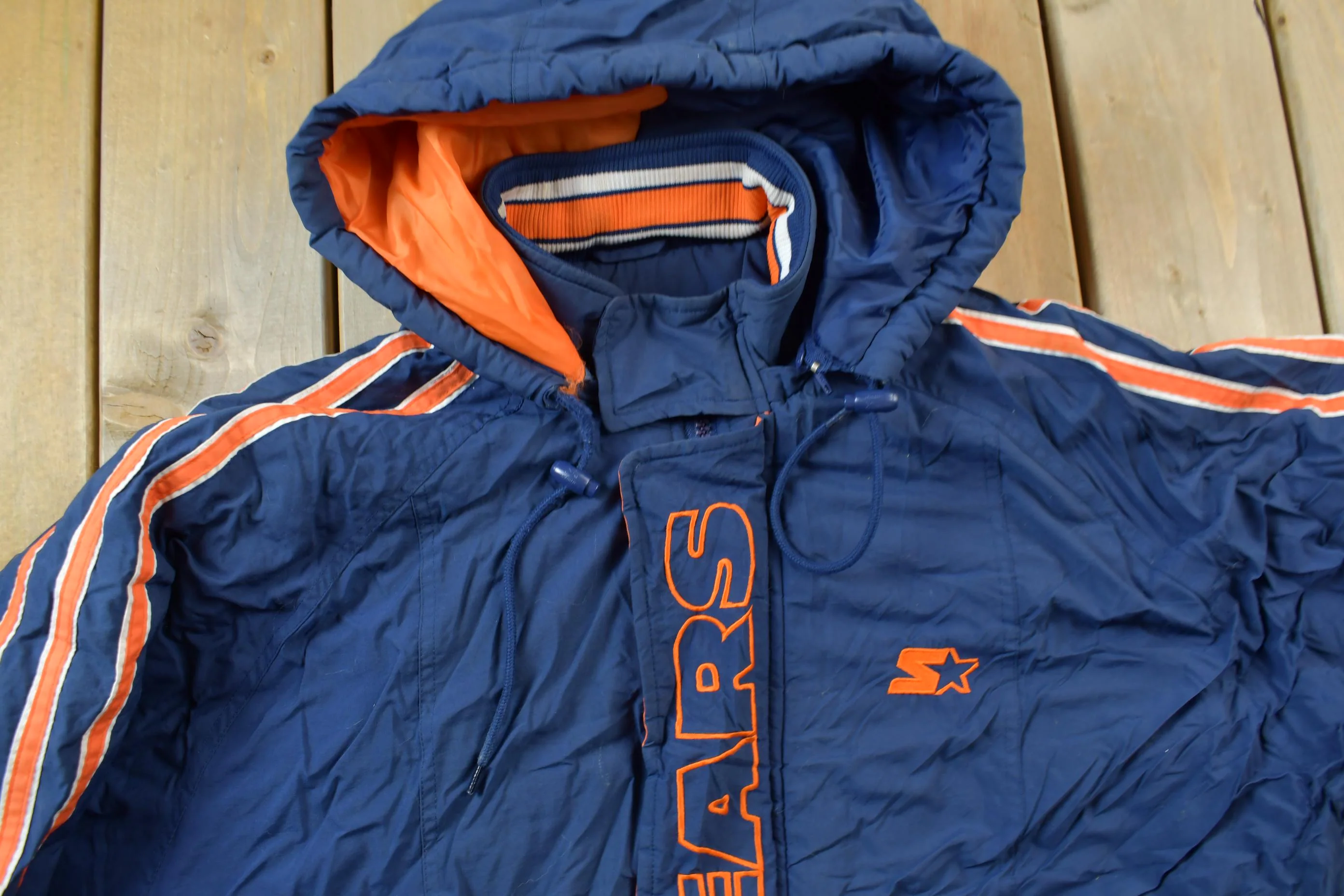 Vintage 1990s Chicago Bears NFL Pro Line Starter Jacket Men's Large - Image 3