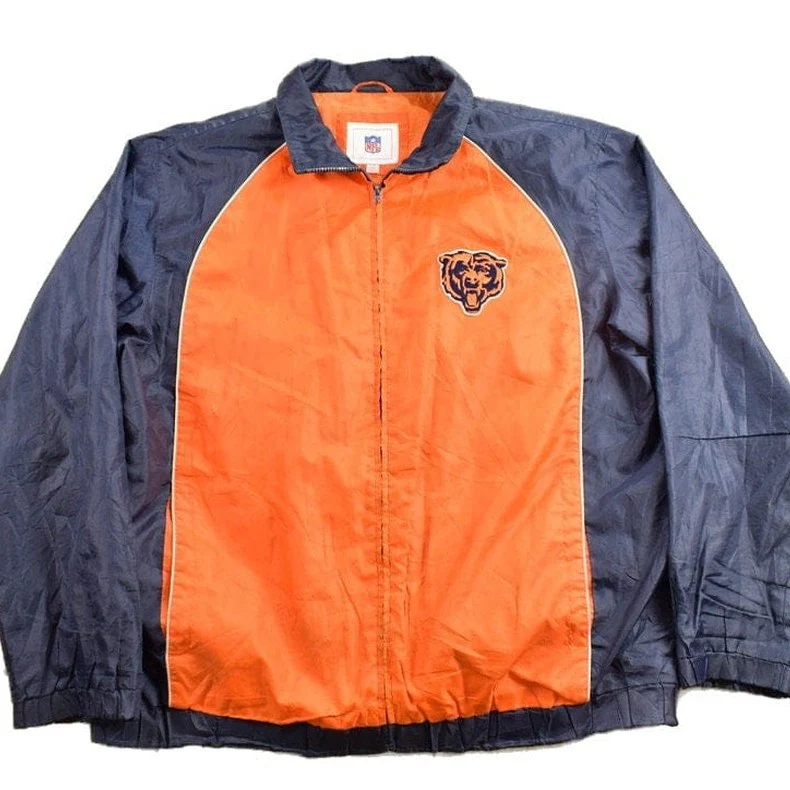 Vintage 1990s Chicago Bears NFL Windbreaker Jacket Men's XL