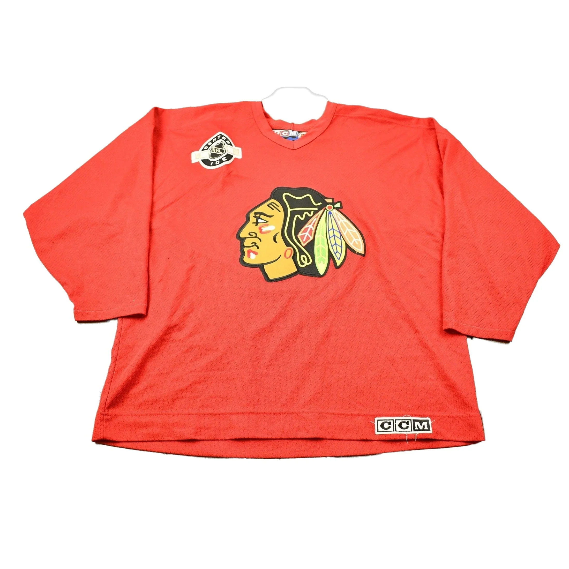 Vintage 1990s Chicago Black Hawks NHL Hockey Jersey Men's Large