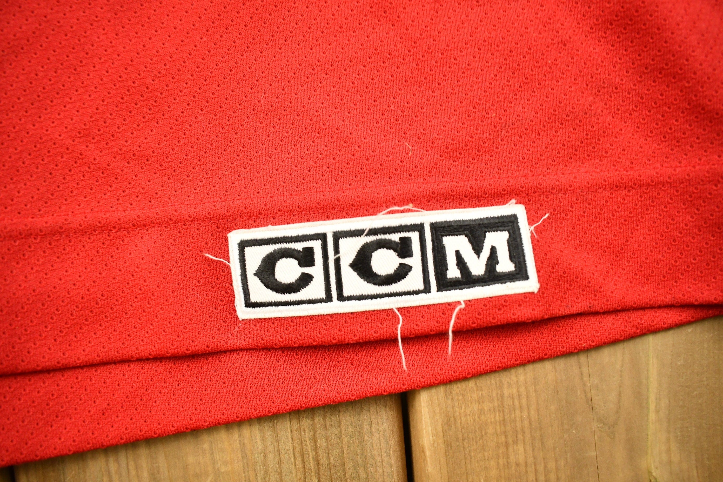Vintage 1990s Chicago Black Hawks NHL Hockey Jersey Men's Large - Image 5