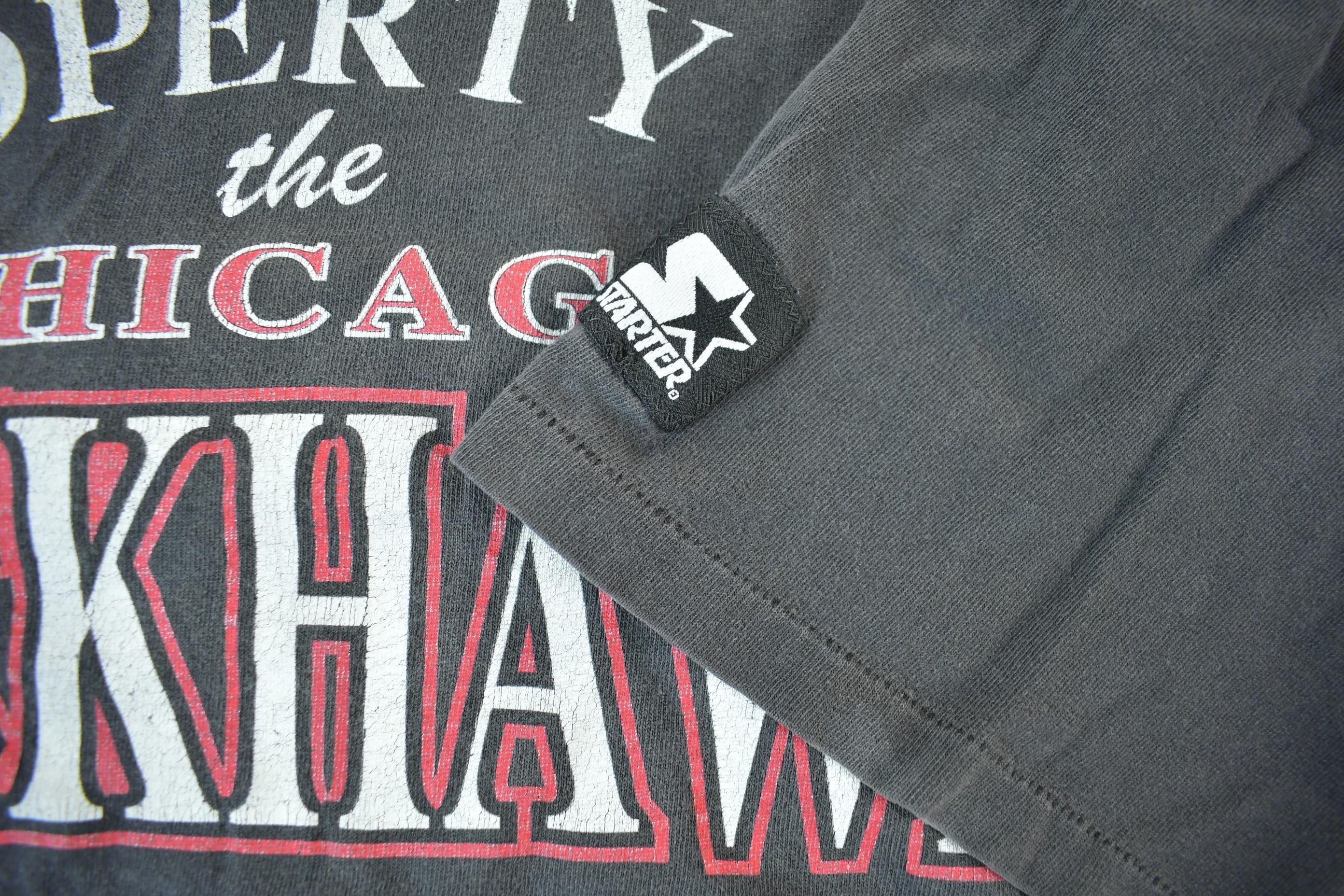 Vintage 1990s Chicago Blackhawks NHL Graphic T-Shirt Men's Large - Image 5