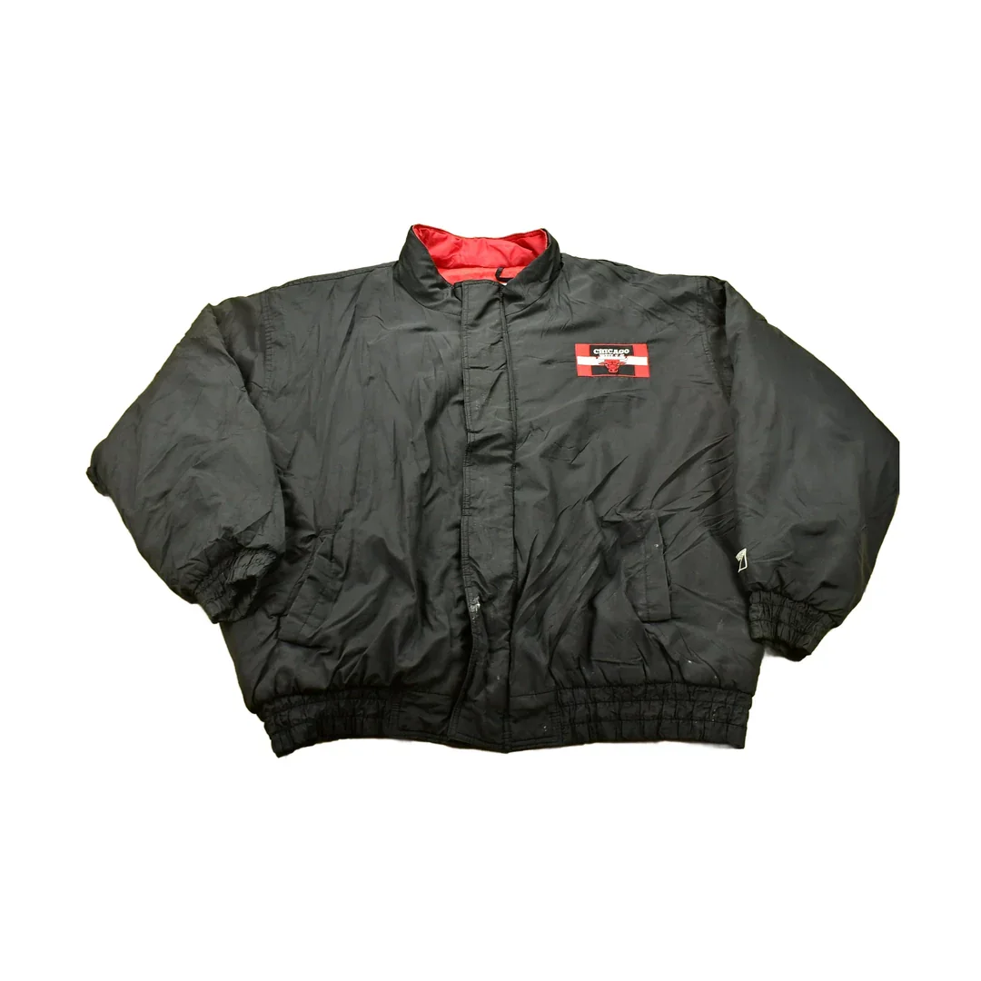 Vintage 1990s Chicago Bulls NBA Logo 7 Windbreaker Men's 2XL - Image 2