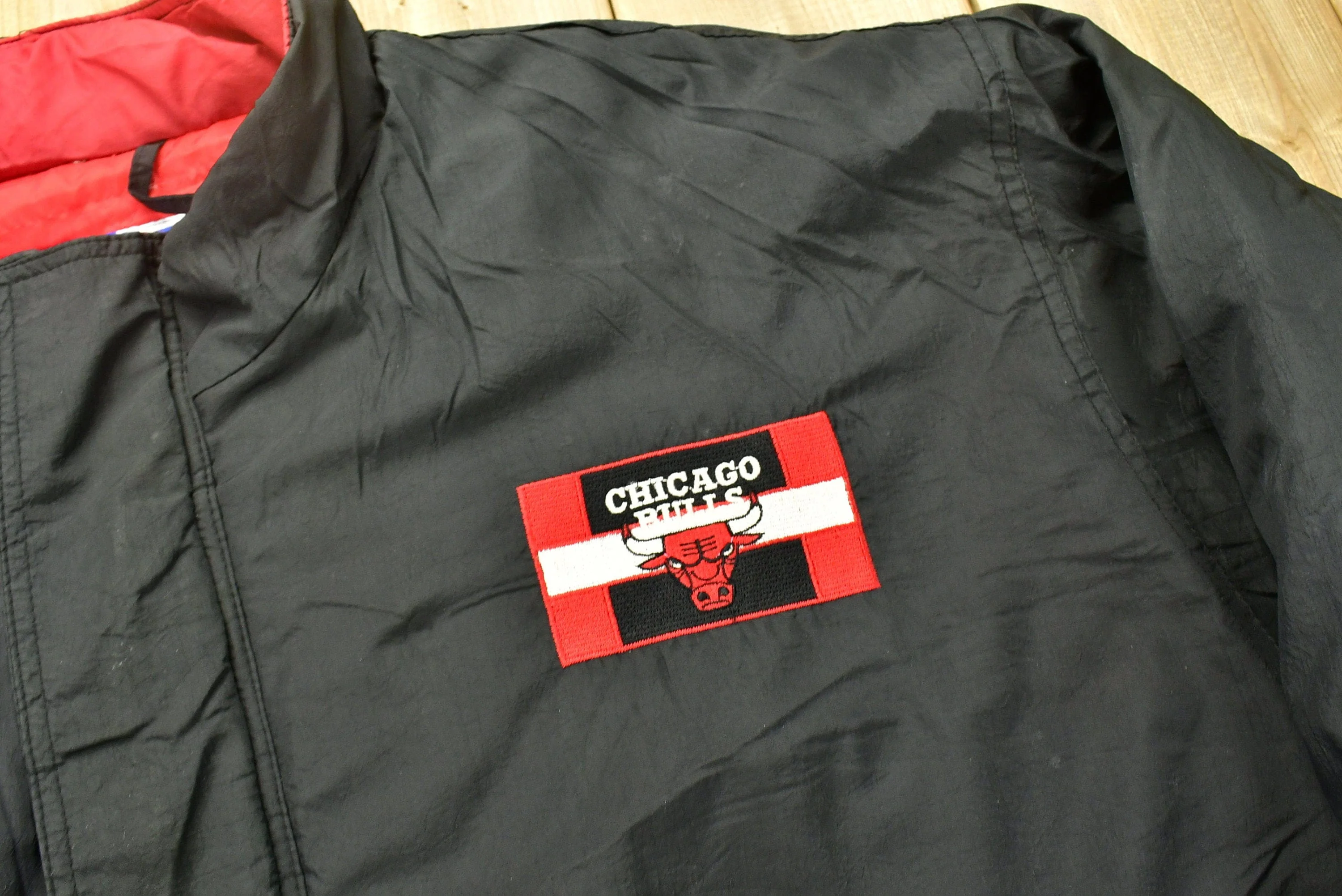Vintage 1990s Chicago Bulls NBA Logo 7 Windbreaker Men's 2XL - Image 4