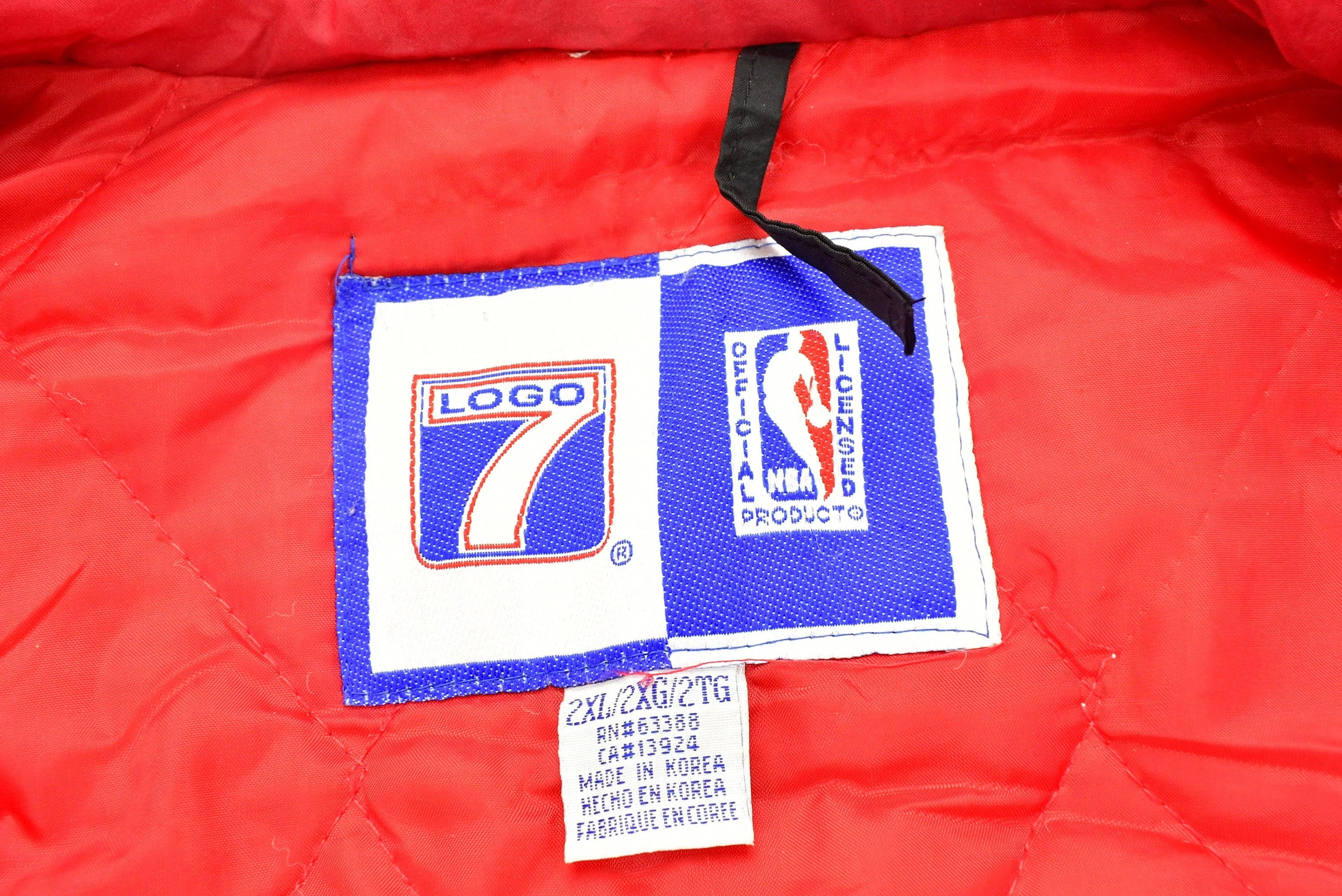 Vintage 1990s Chicago Bulls NBA Logo 7 Windbreaker Men's 2XL - Image 6