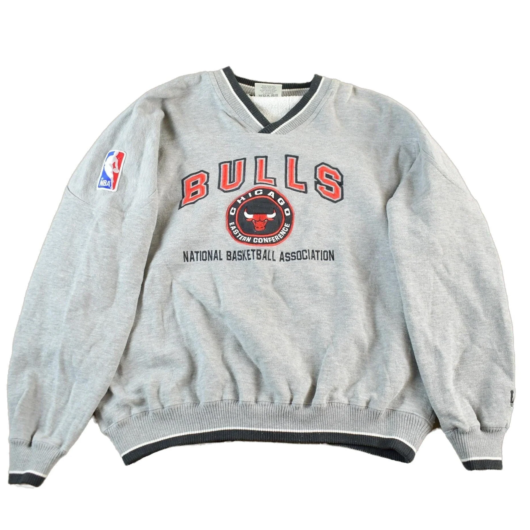 Vintage 1990s Chicago Bulls NBA V Neck Sweatshirt Men's Large