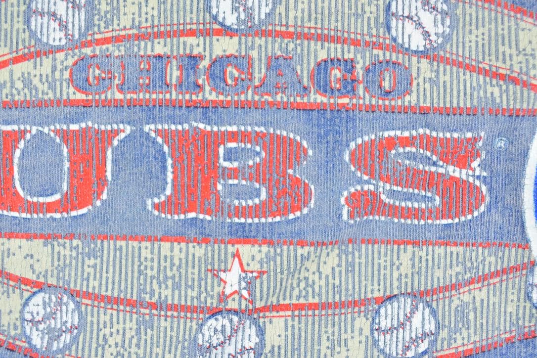 Vintage 1990s Chicago Cubs MLB Baseball Graphic T-Shirt Men's 2XL - Image 5