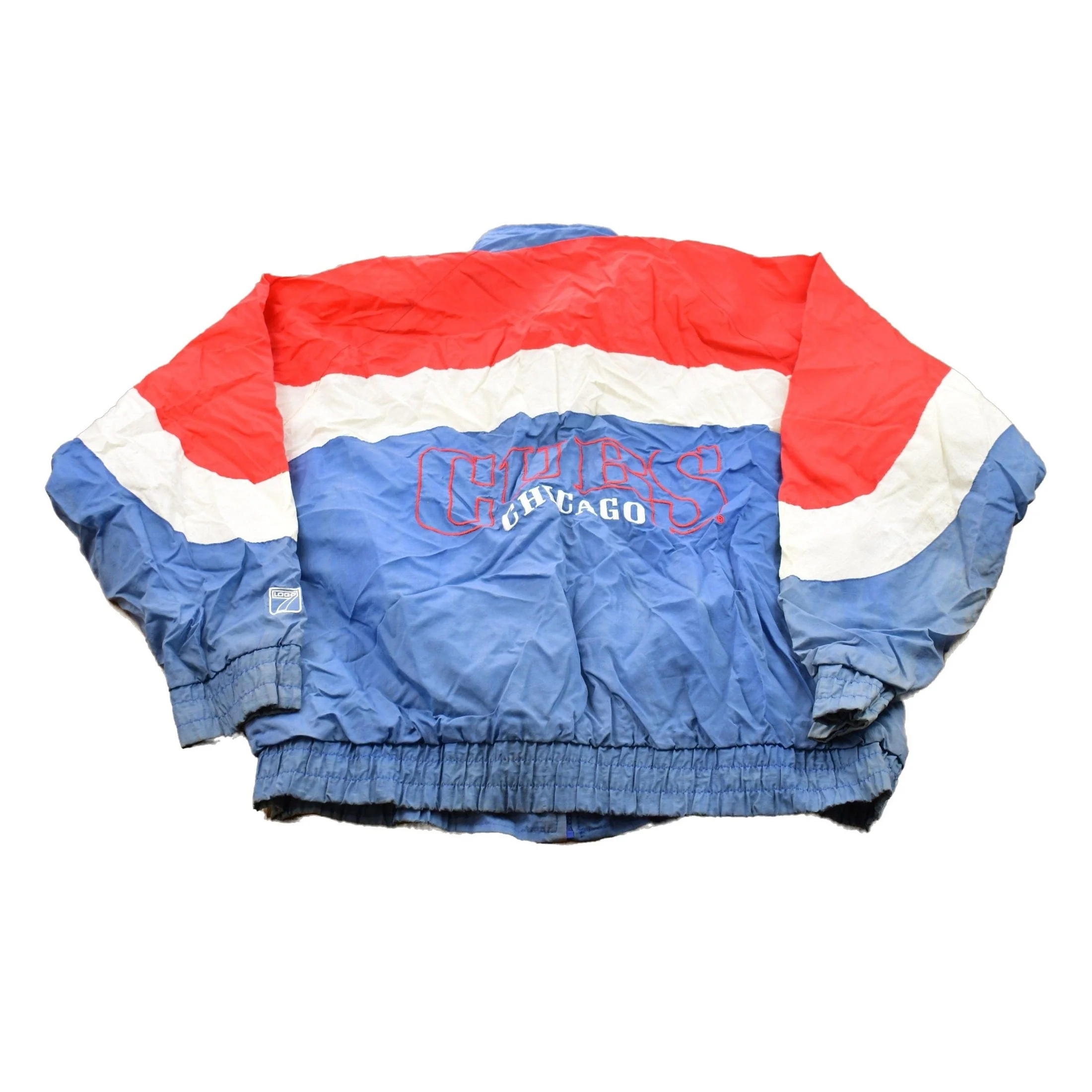 Vintage 1990s Chicago Cubs MLB Embroidered Logo Windbreaker Jacket Men's XL - Image 2