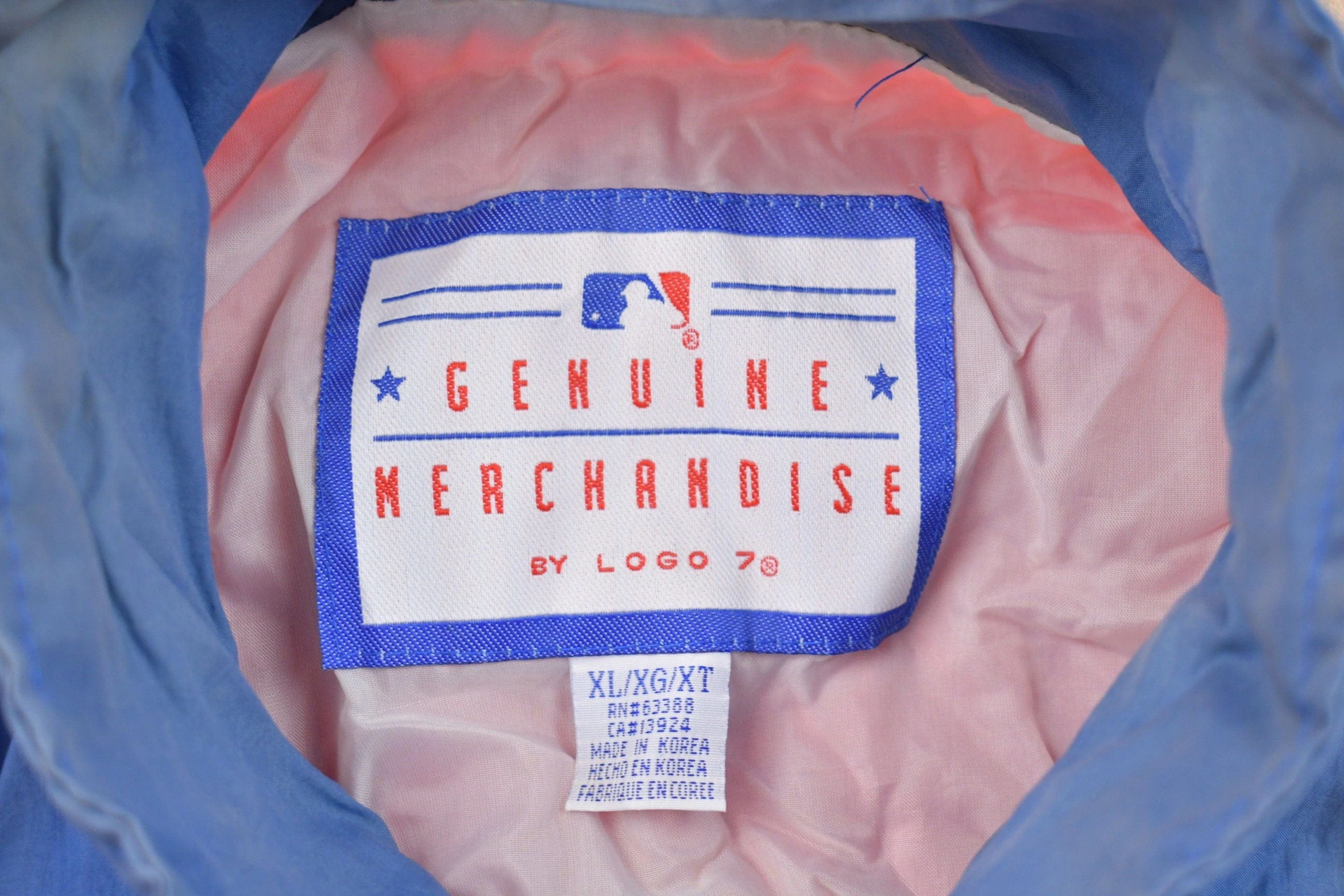 Vintage 1990s Chicago Cubs MLB Embroidered Logo Windbreaker Jacket Men's XL - Image 4