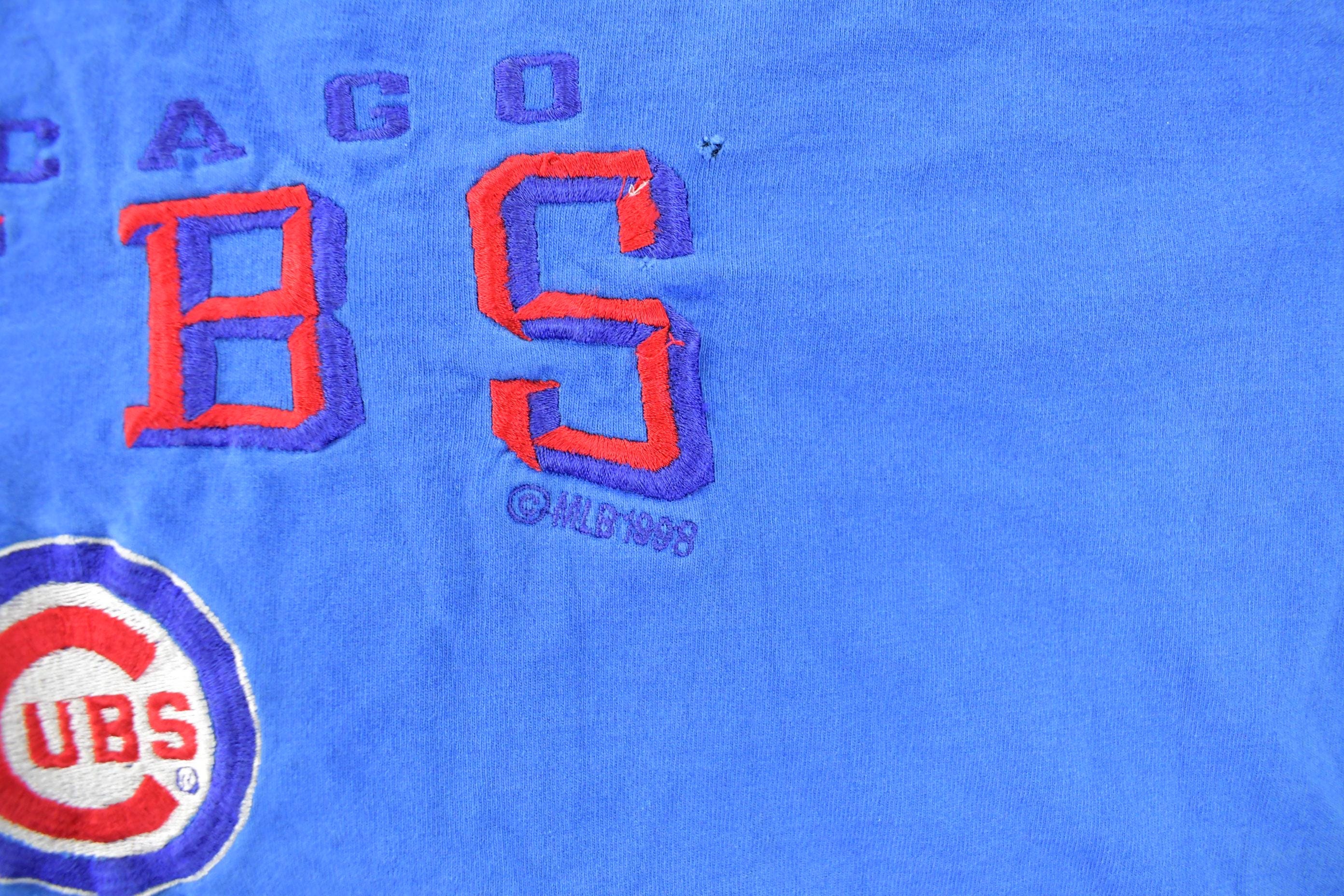 Vintage 1990s Chicago Cubs MLB Embroidered T-Shirt Men's 2XL - Image 4