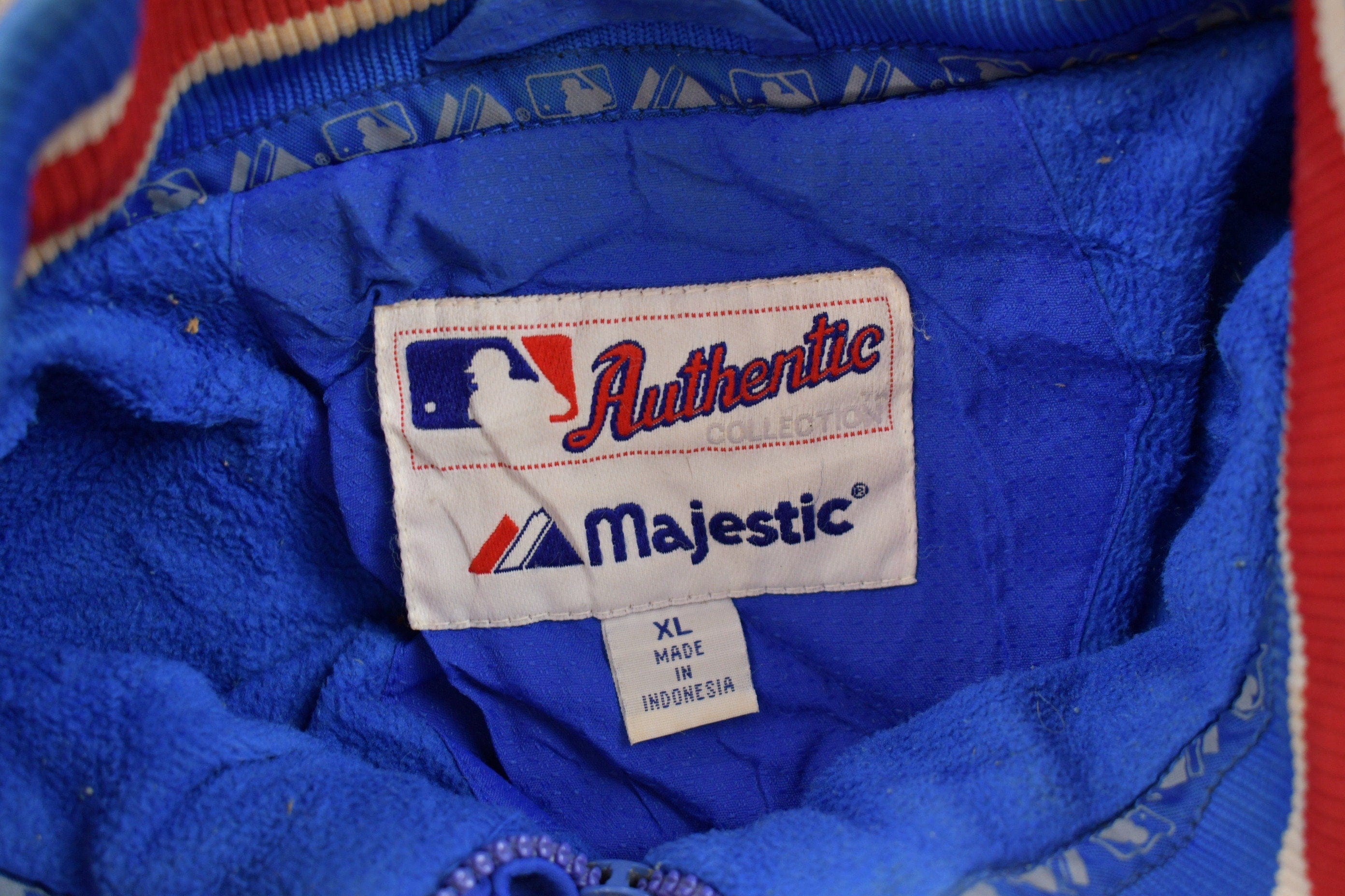 Vintage 1990s Chicago Cubs MLB Majestic Full Zip Jacket Men's XL - Image 5