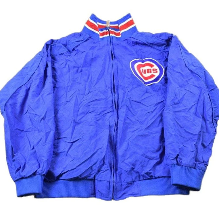 Vintage 1990s Chicago Cubs MLB Majestic Windbreaker Baseball Sportswear Youth Large