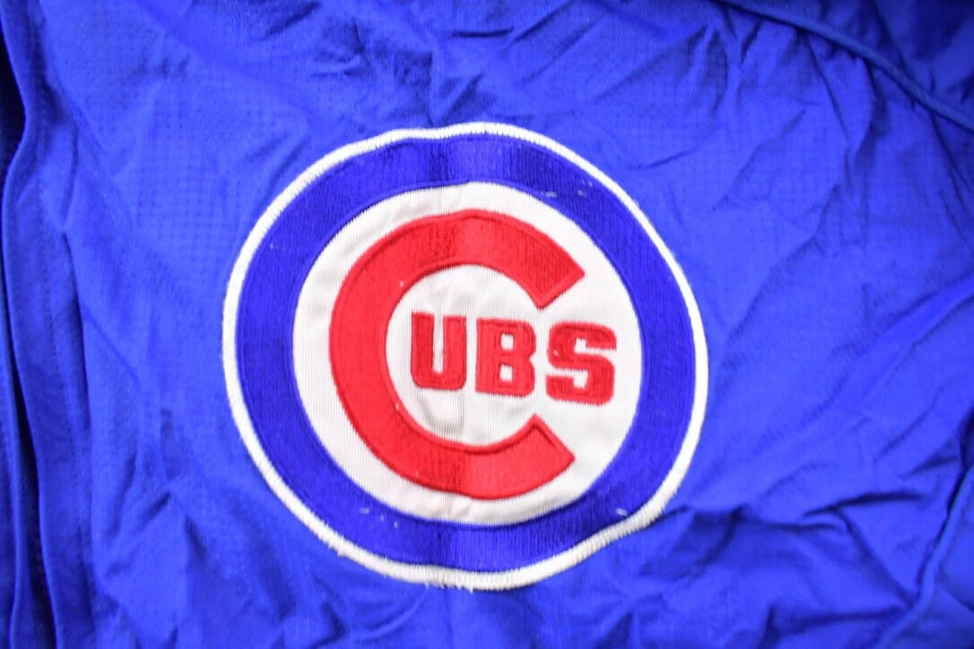 Vintage 1990s Chicago Cubs MLB Majestic Windbreaker Baseball Sportswear Youth Large - Image 3