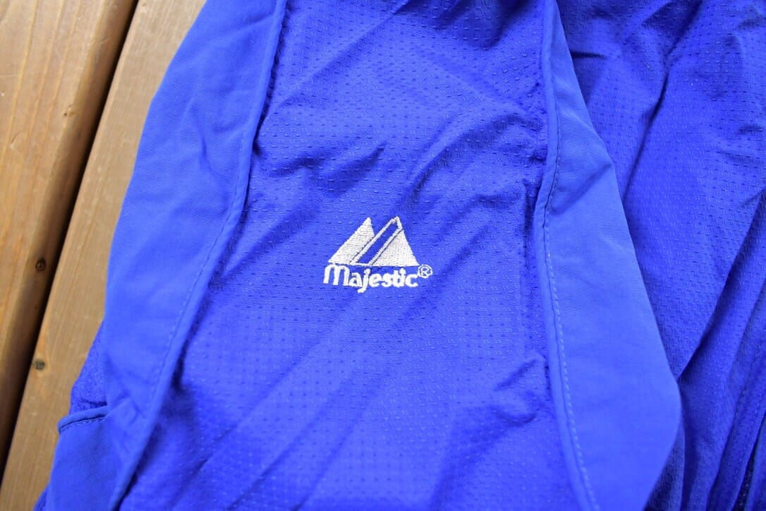 Vintage 1990s Chicago Cubs MLB Majestic Windbreaker Baseball Sportswear Youth Large - Image 4