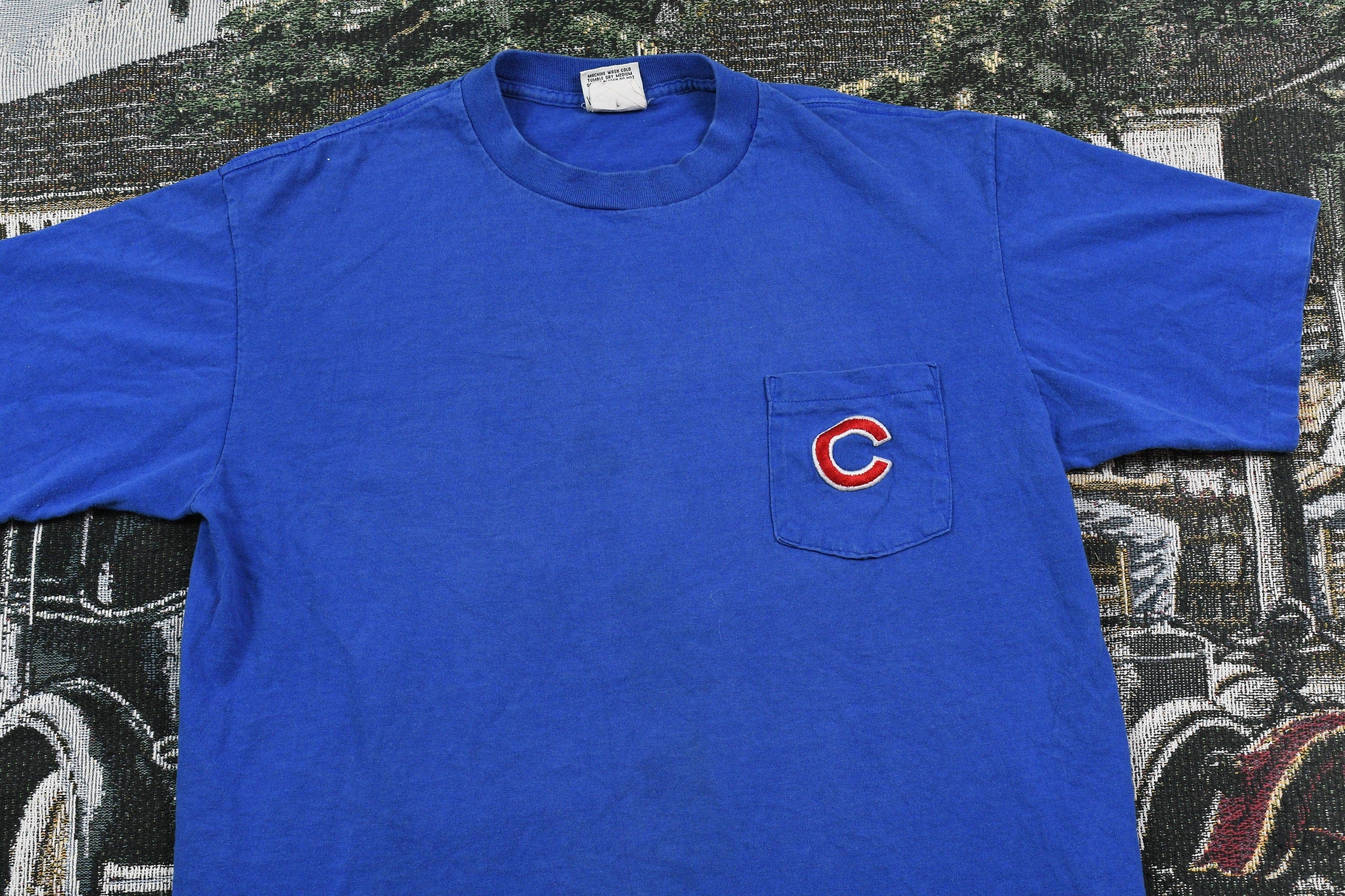Vintage 1990s Chicago Cubs MLB Nutmeg Sportswear T-Shirt Men's XL - Image 3
