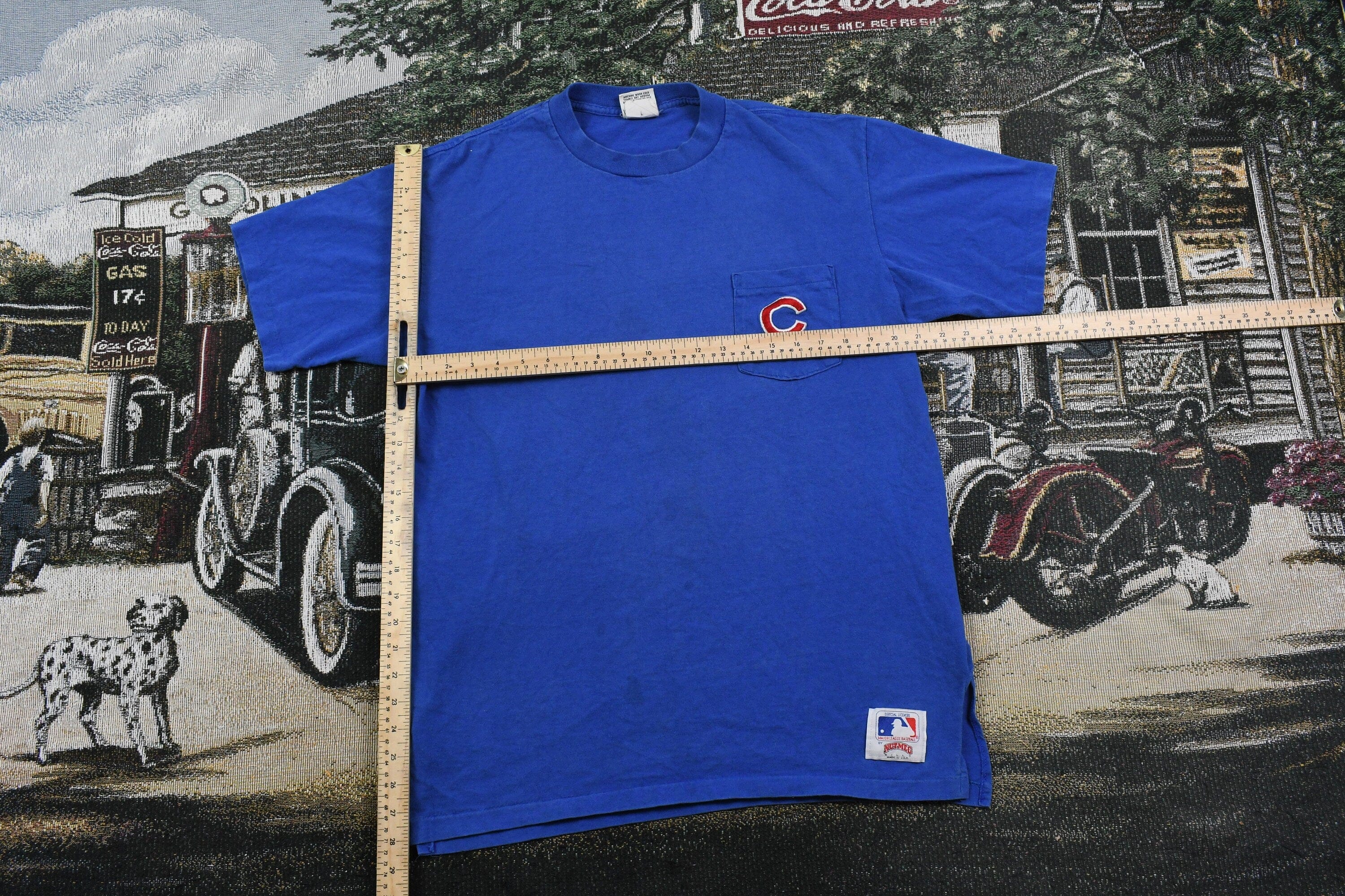 Vintage 1990s Chicago Cubs MLB Nutmeg Sportswear T-Shirt Men's XL - Image 5