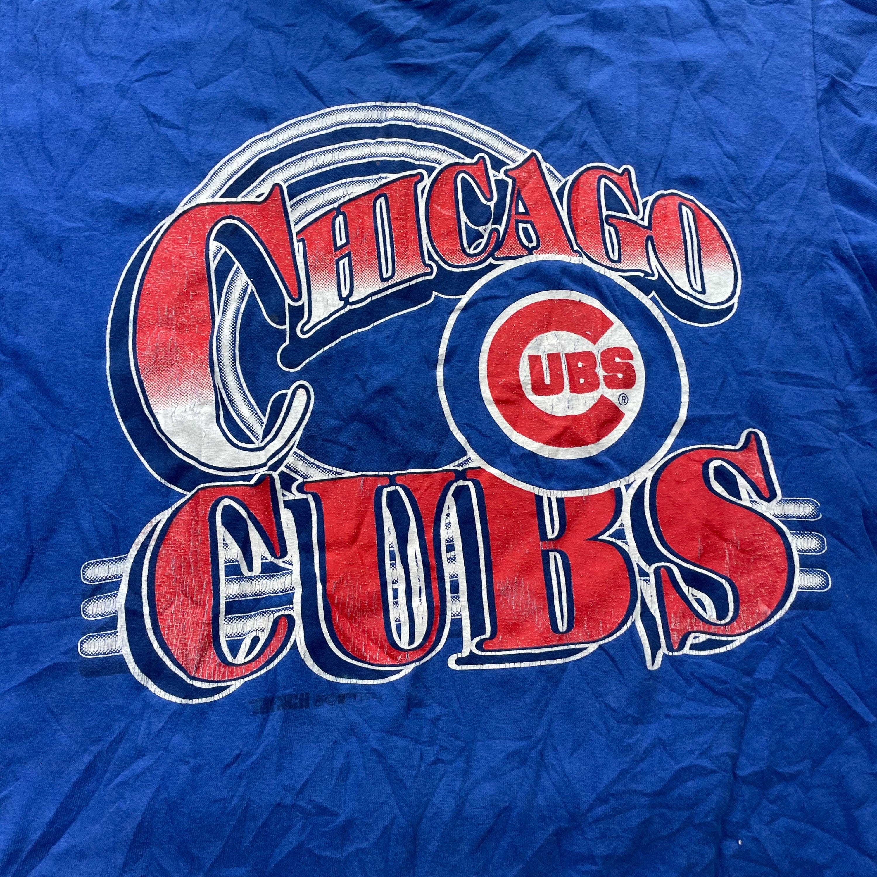 Vintage 1990s Chicago Cubs Sports Ringer T-Shirt Men's Medium - Image 3