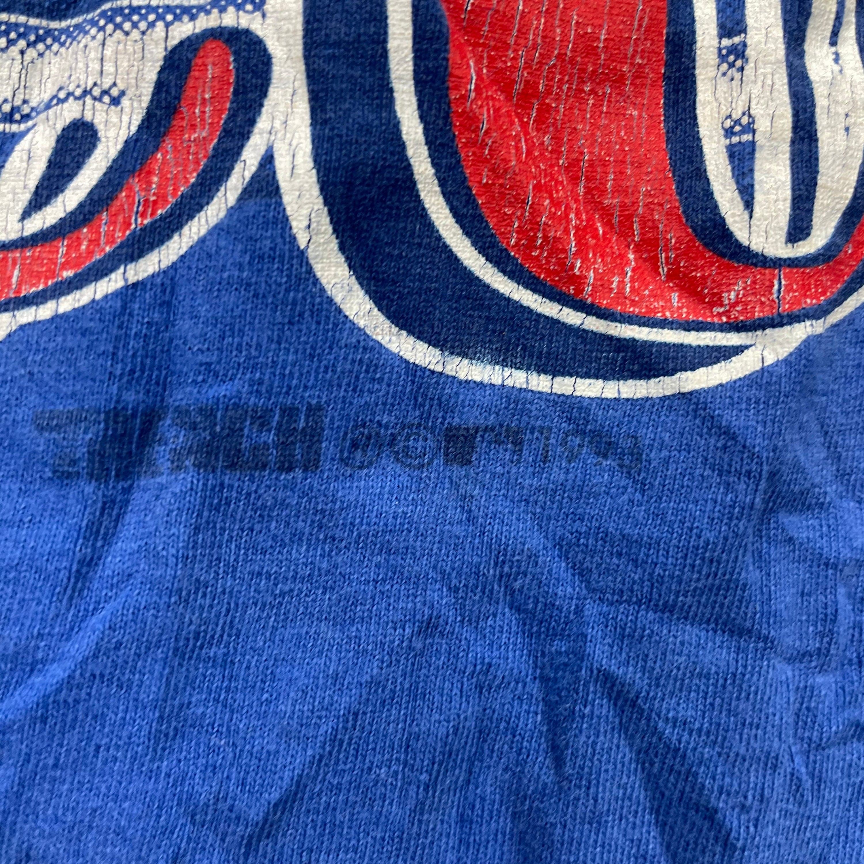 Vintage 1990s Chicago Cubs Sports Ringer T-Shirt Men's Medium - Image 4