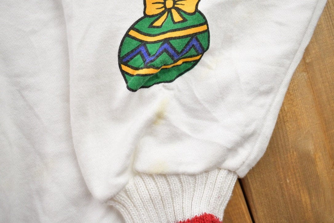 Vintage 1990s Christmas Ornament Theme Sweater Men's 2XL - Image 5