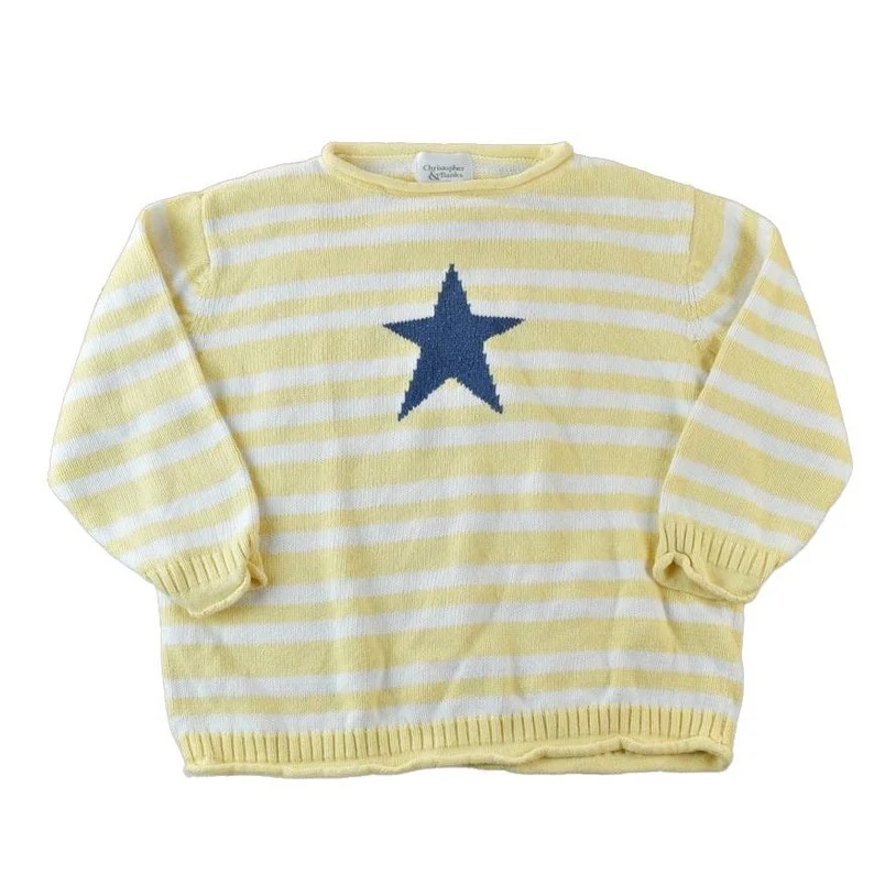Vintage 1990s Christopher And Banks Star Knit Abstract Pattern Crewneck Sweater Men's Large