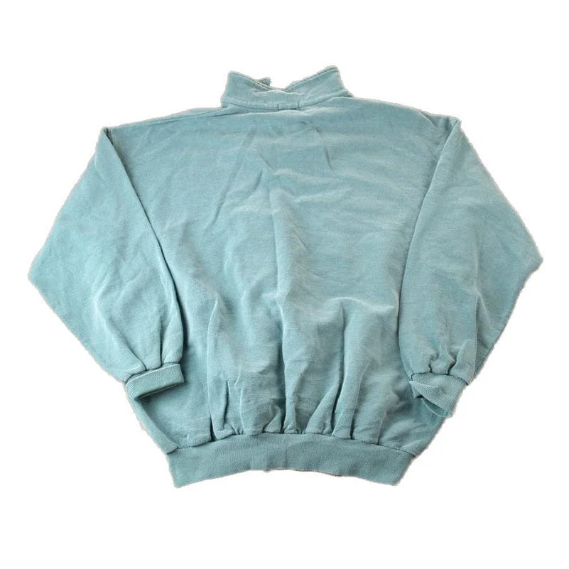 Vintage 1990s Churchill Bulldogs Quarter Zip Mock Neck Collegiate Sweater Men's 2XL - Image 2