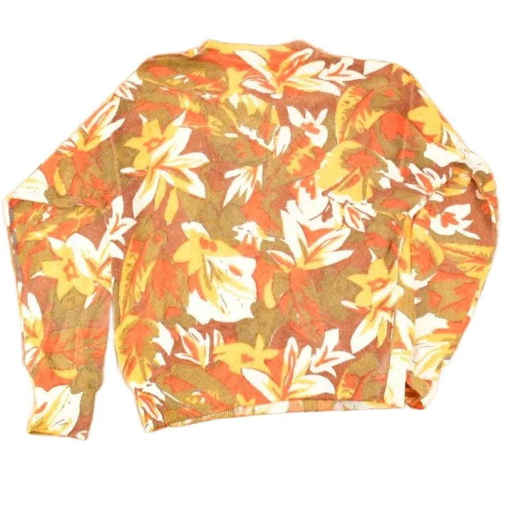 Vintage 1990s Clasile AOP Fall Theme Lambswool Knit Crewneck Sweatshirt Womens M - Image 2