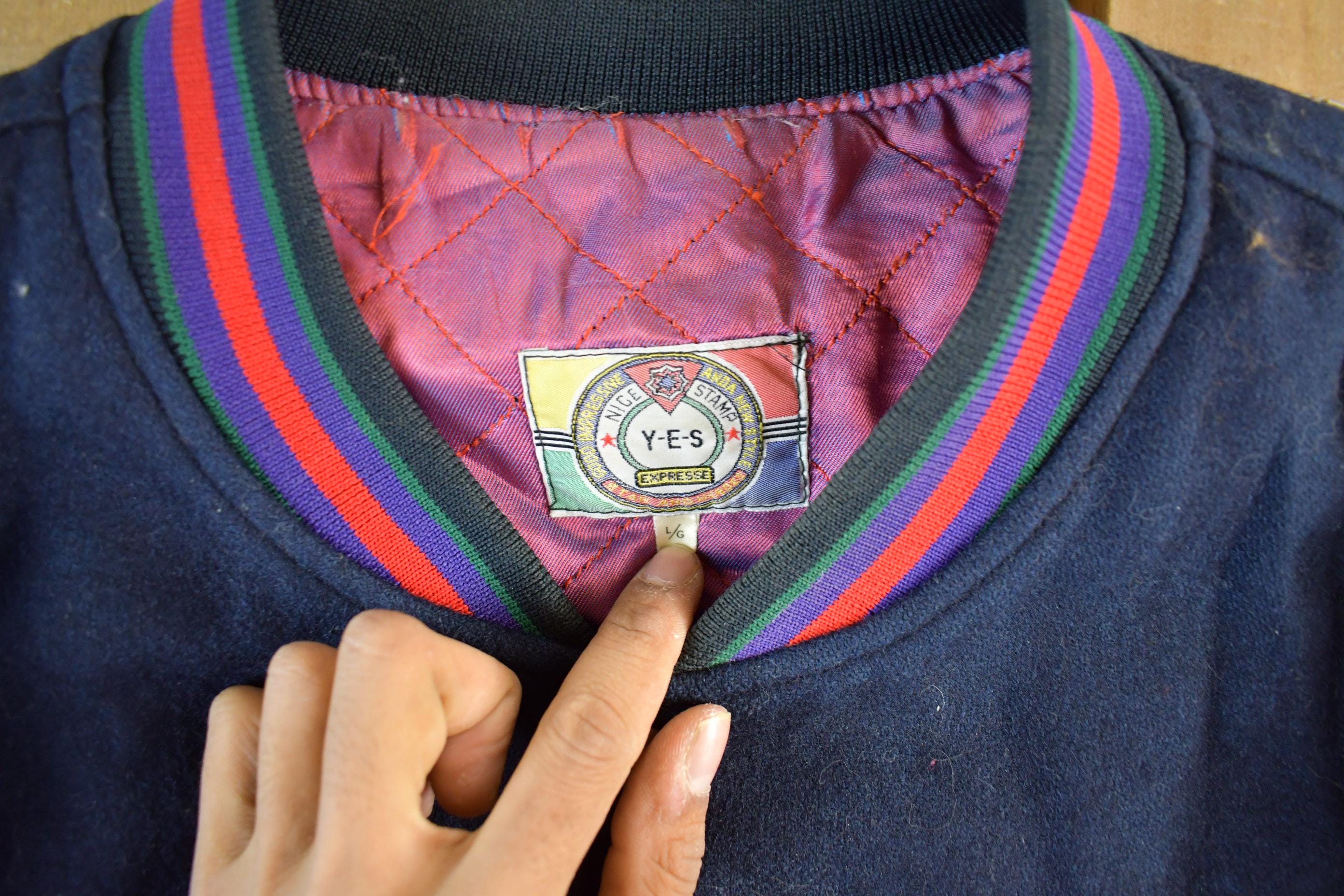 Vintage 1990s Classic Club Basketball Wool Varsity Jacket Men's Large - Image 4