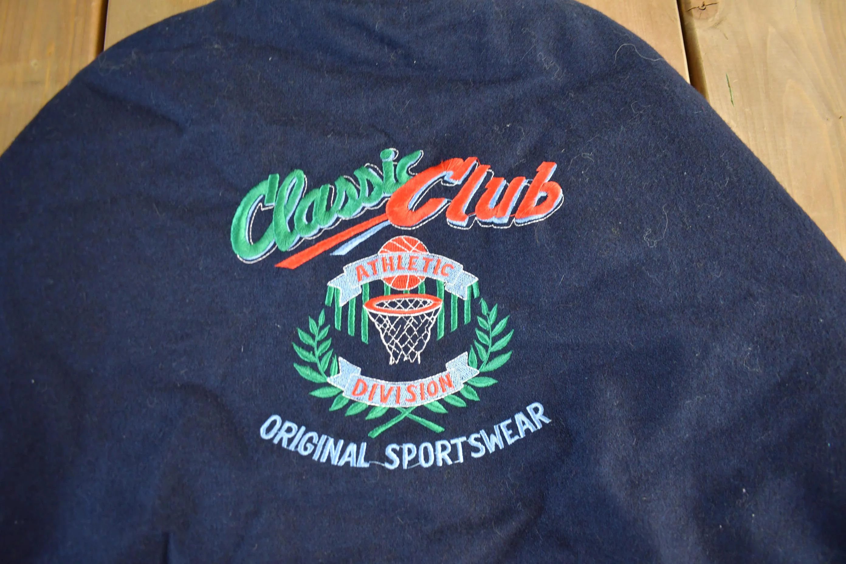 Vintage 1990s Classic Club Basketball Wool Varsity Jacket Men's Large - Image 5